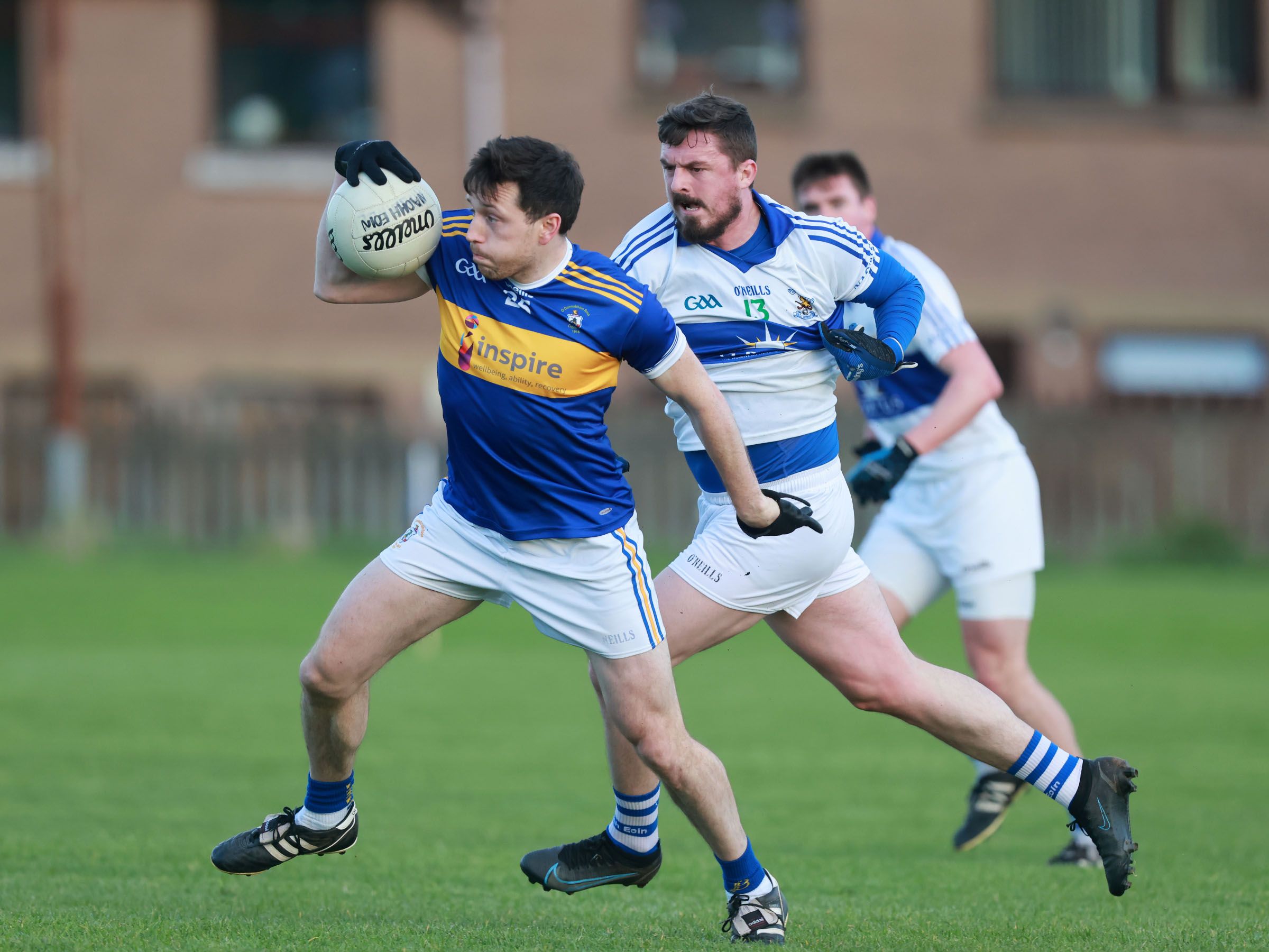 Michael Armstrong is challenged by Loughlin McCurdy