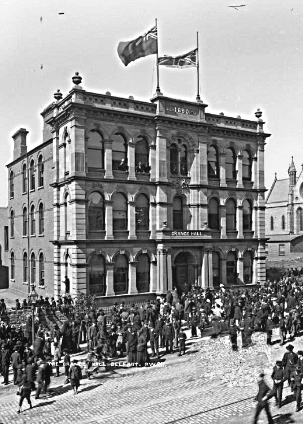 Orange Hall 1887 pre statue