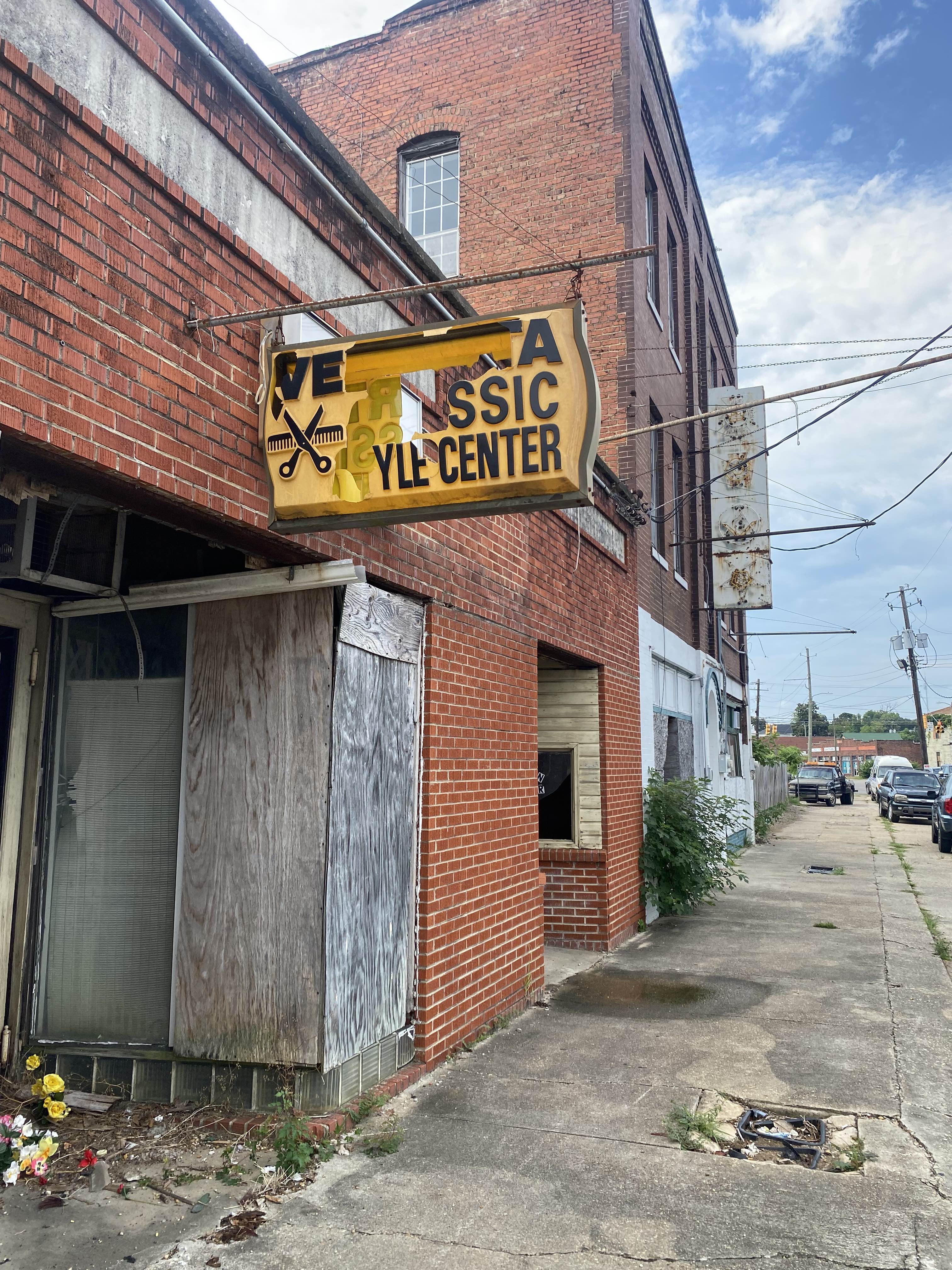 CRUEL CUT: An abandoned barber's shop on Selma's main street