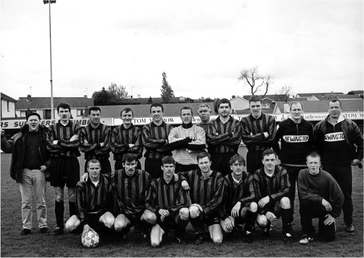 Junior Cup Winners 1996-97: BACK ROW: Phillip Bannon, Tommy Reid, Danny Walsh, Paul Tabb, Seamus Reid, Charlie Hemsworth, Frankie Campbell, Paddy Burns, Paul Reid, Bill Bannon, Billy Gray. FRONT ROW: Colm McGuigan, Danny Hale, John Conway, Seamus Perry, Christy Brady, Michael Reid, Tony Perry.