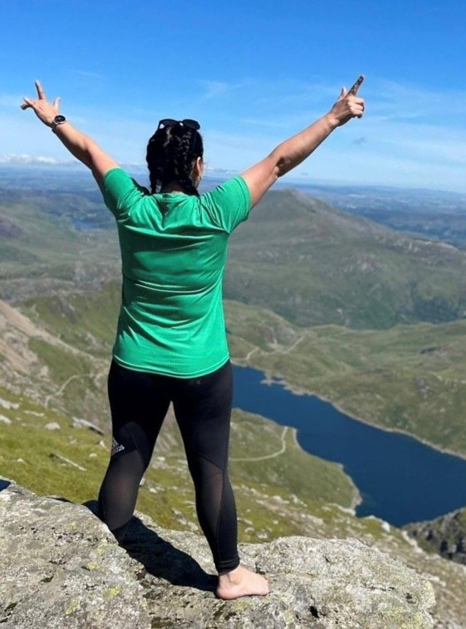 SUMMIT: Johanna Skillen at the top of Snowdon SUMMIT: Johanna Skillen at the top of Snowdon