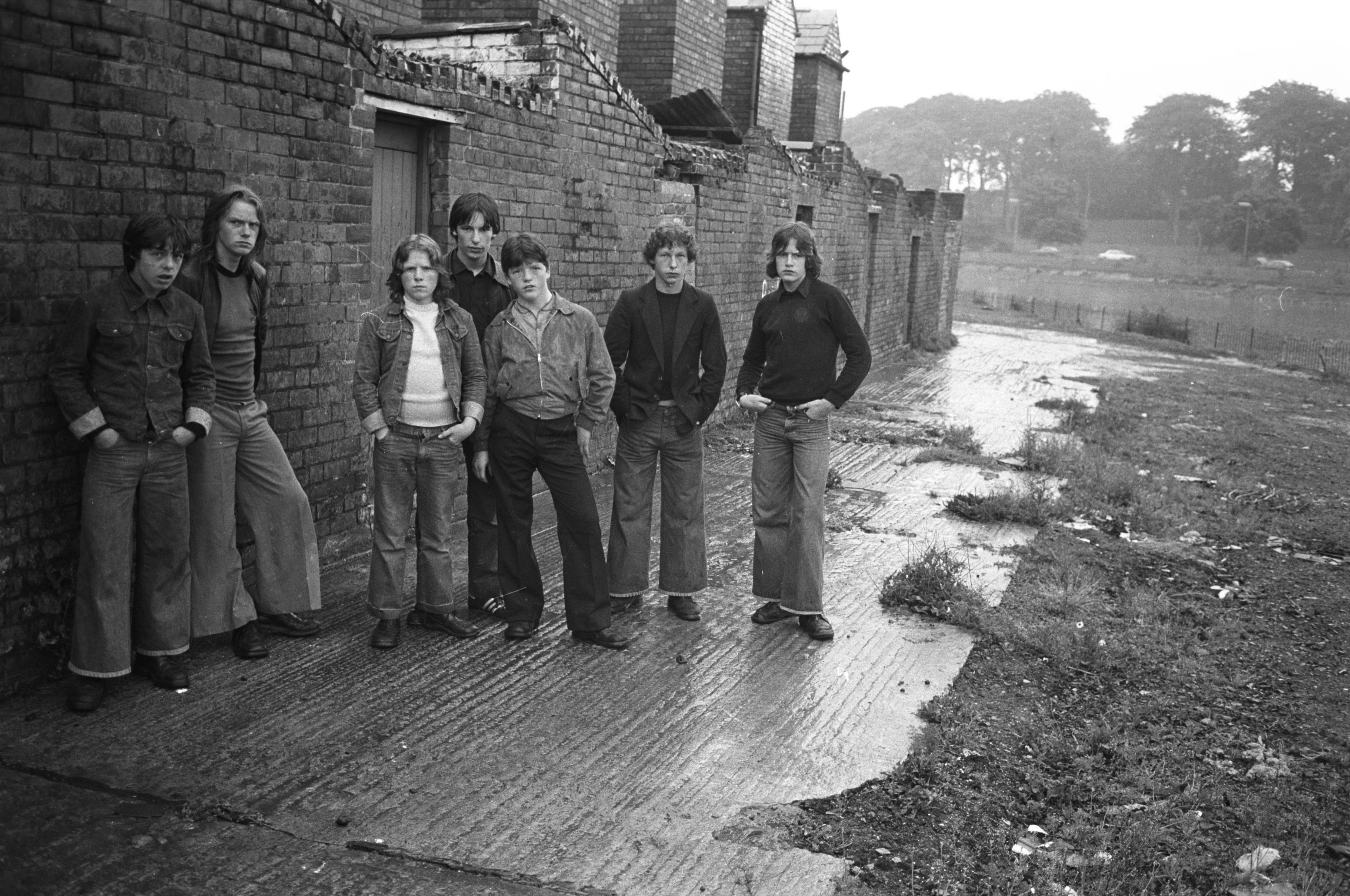 TOGETHER: Friends of Michael McCartan at the spot where he was shot dead from an unmarked RUC car near the Ormeau Road