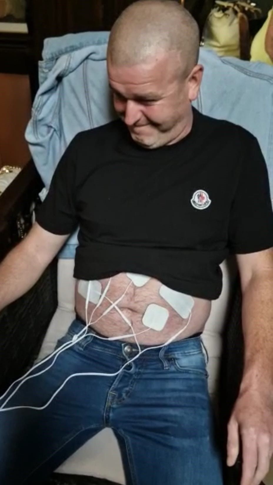 BIRTH: Liam McCormick has a go on the birth simulator BIRTH: Liam McCormick has a go on the birth simulator