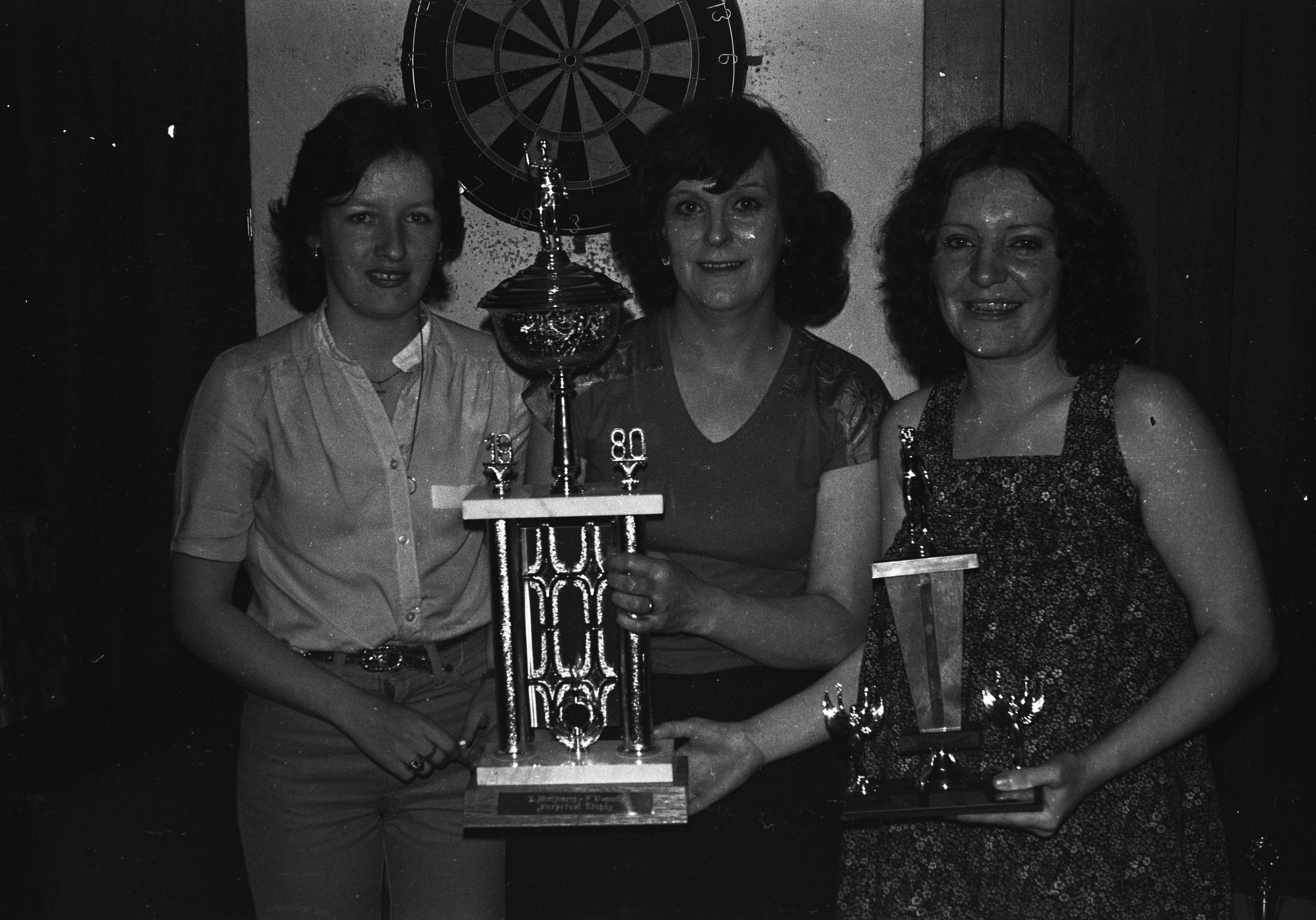 Kathleen Lynch, Rosemary Donnelly and Maureen Montgomery at the Ardoyne Martyr's Memorial Dart Tournament