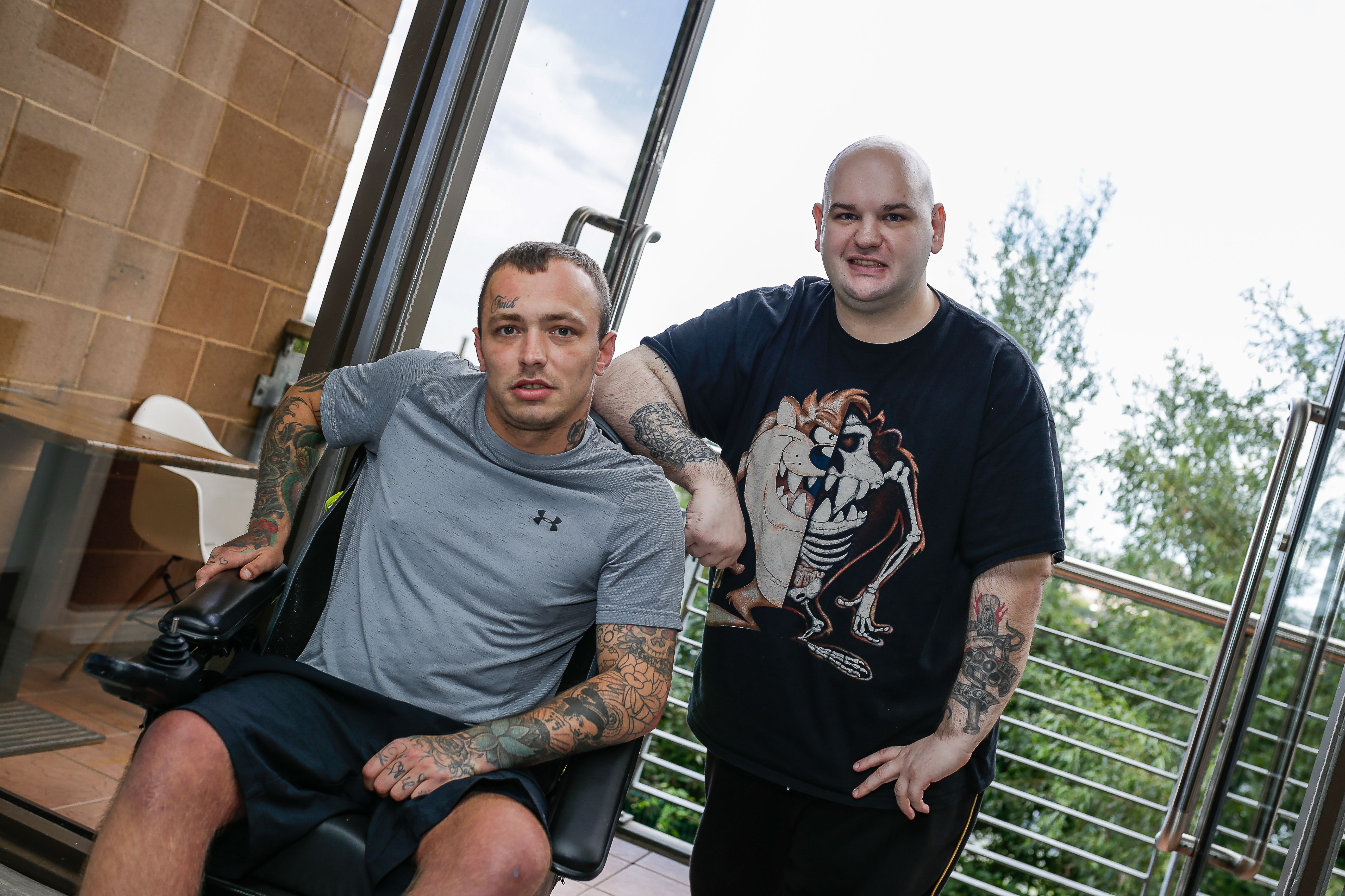 Farset residents Kyle, left, and William Image Credit: Daniel Greenan