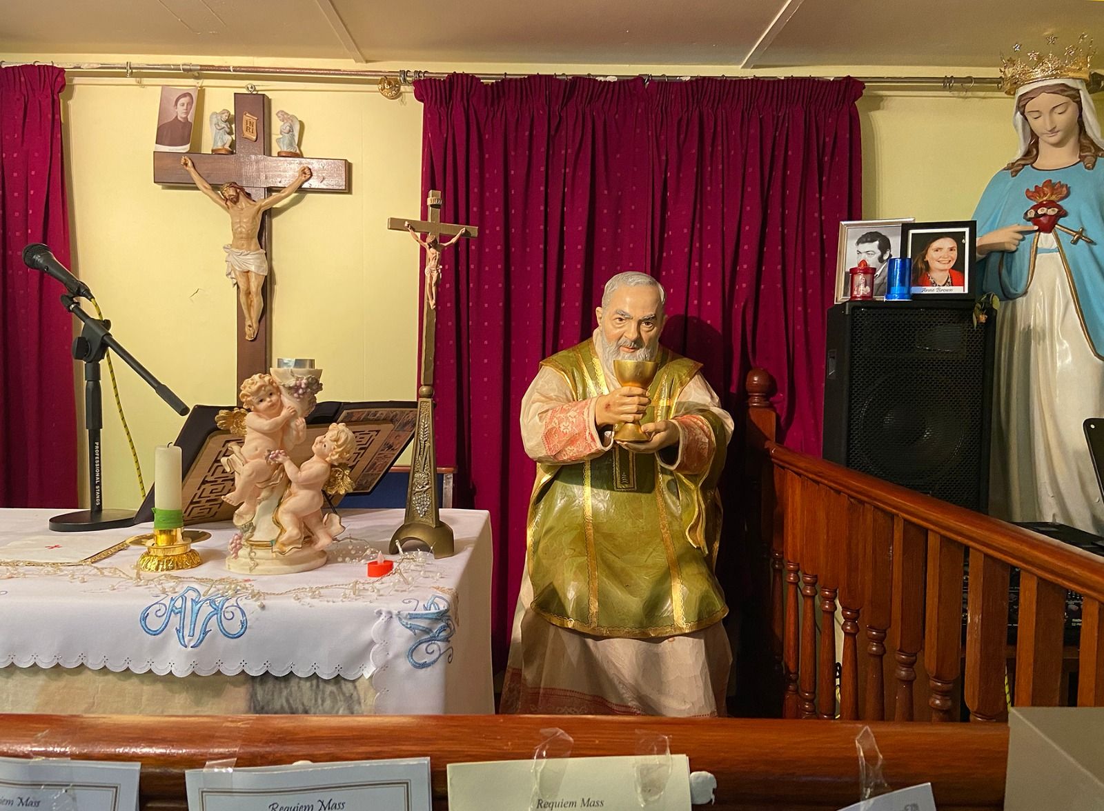 SHRINE: Inside the chapel dedicated to Padre Pio