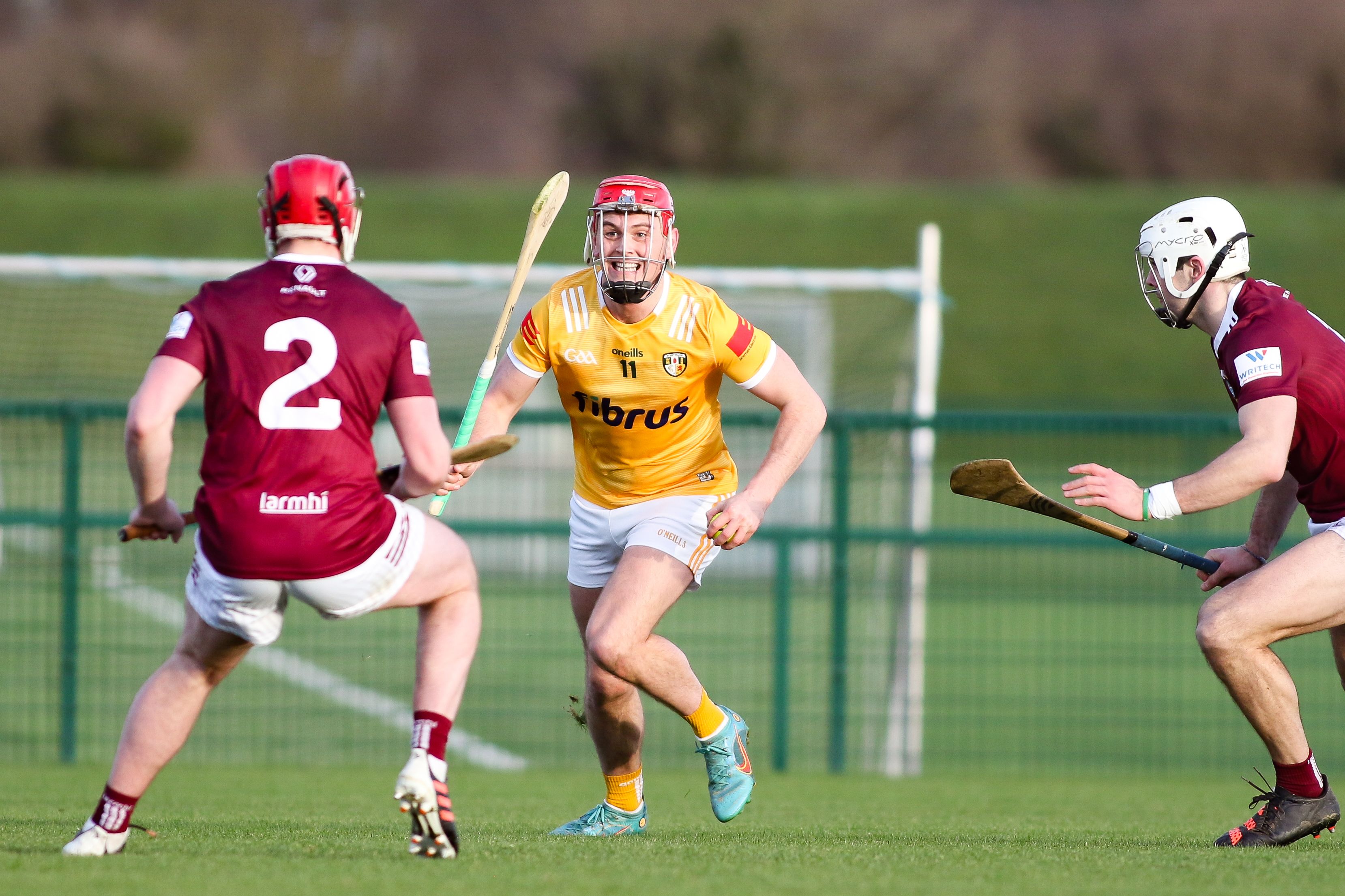 Eoin O'Neill runs at Darragh Egerton