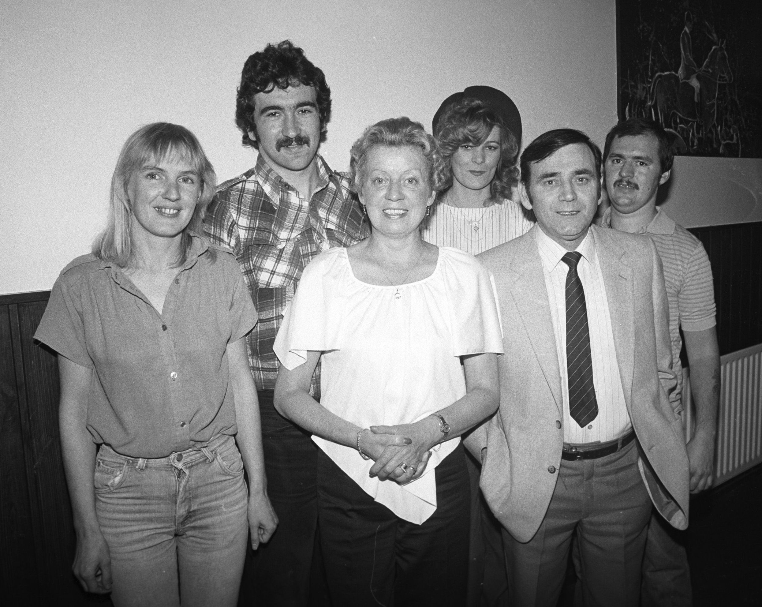 The Relatives for Justice committee at the fundraising disco in the Hitchin' Post