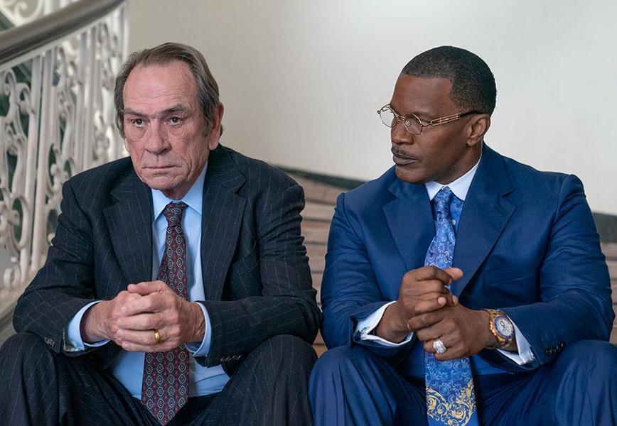 DOWN UNDER: Tommy Lee Jones and Jamie Foxx star in the sharp, witty and engaging Amazon courtroom drama The Burial