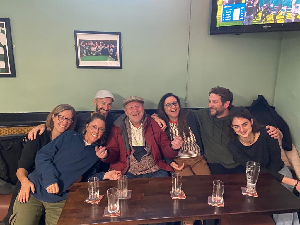 TOUR: The tour bumped into boxer Eamonn Magee in Ardoyne CRAIC: The tour group bumped into boxer Eamonn Magee in Ardoyne