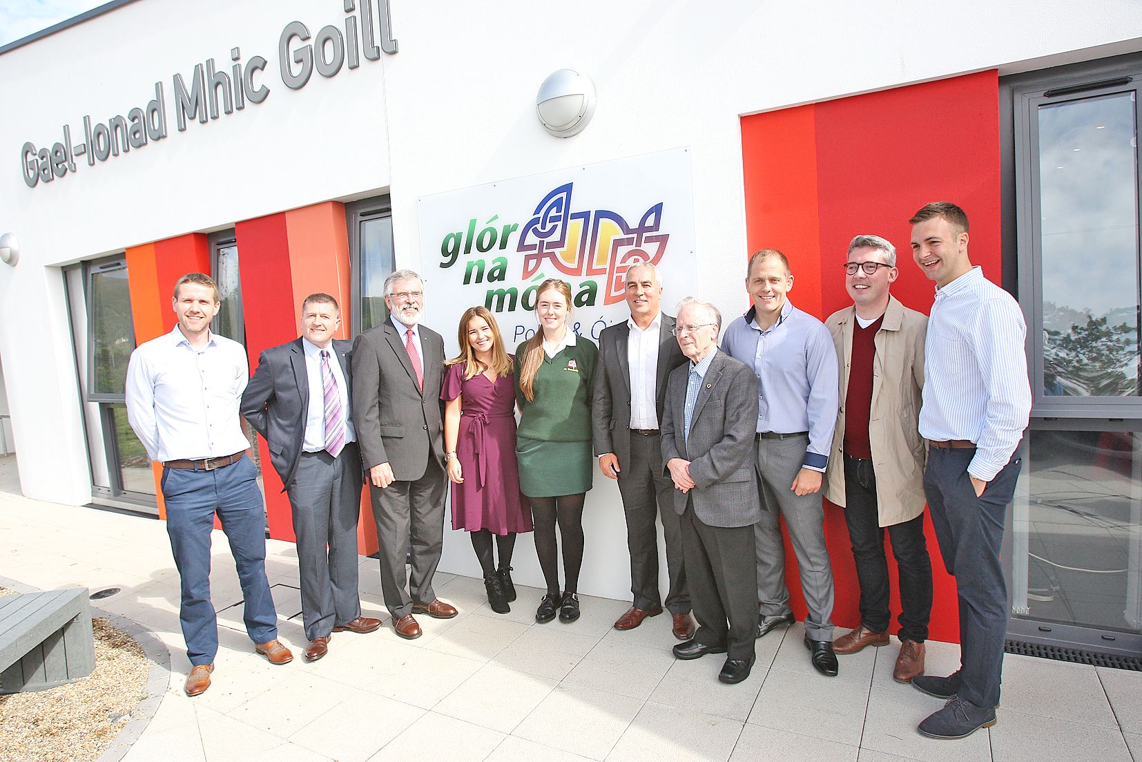 TÚS ÚR: Seán Mac Goill at the opening of Gael-Ionad Mhic Ghoill in the Upper Springfield in 2016 which was named in his honour
