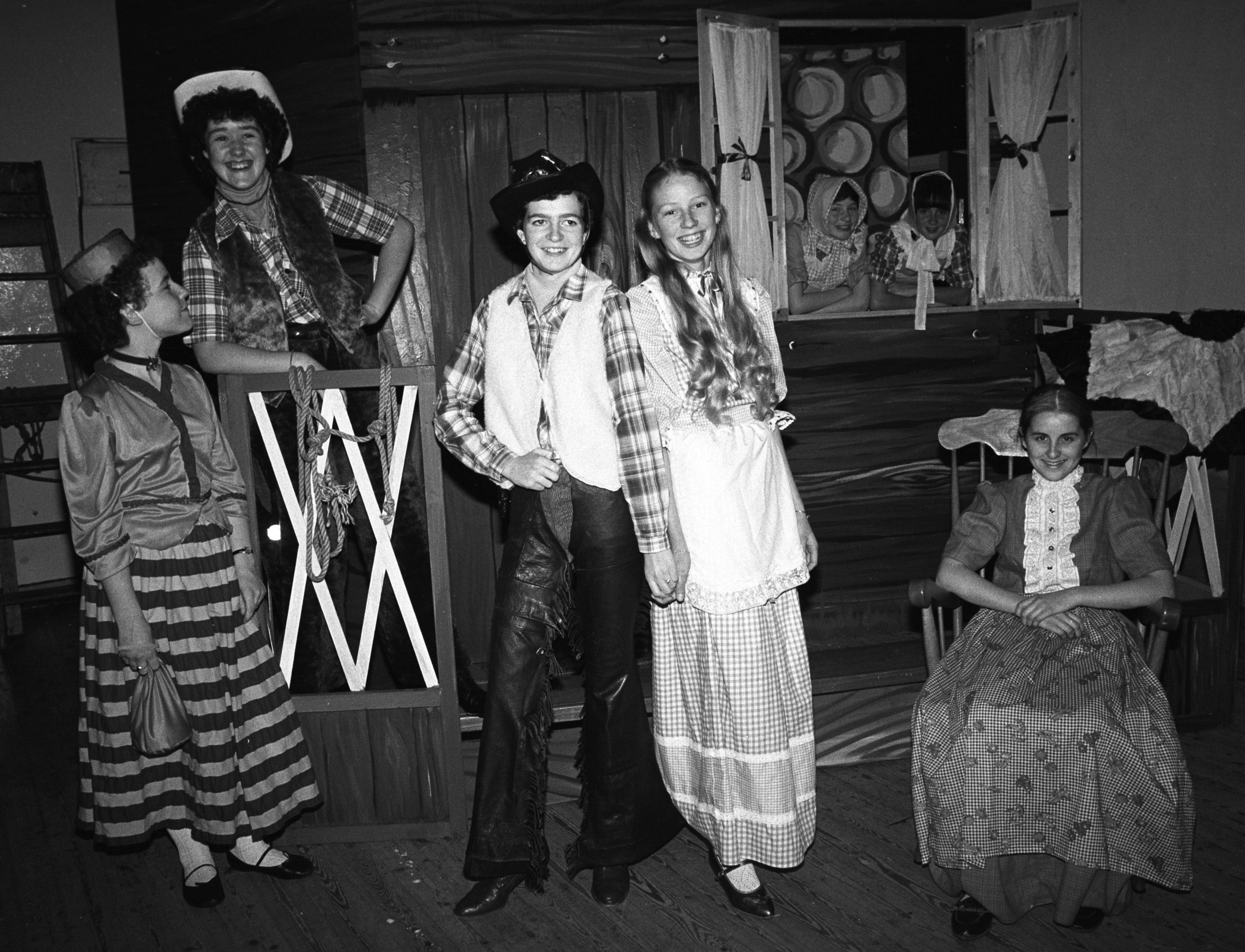 Oklahoma rehearsals at St Genevieve's in November 1982