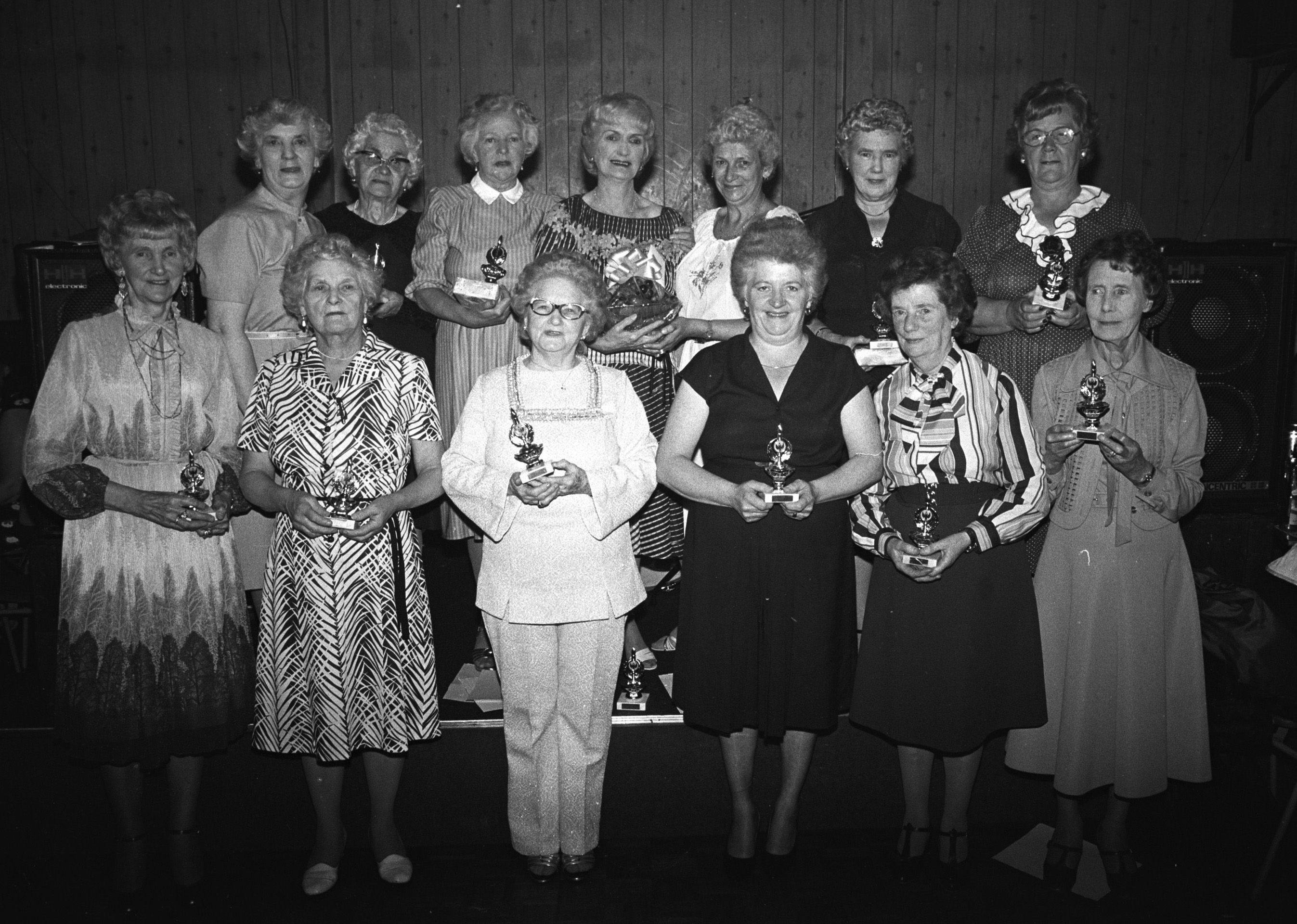 Bell Campbell, Anna Burke and Hetty Sharkey among those at the Beechmount Community Club ‘Glamorous Granny’ Night