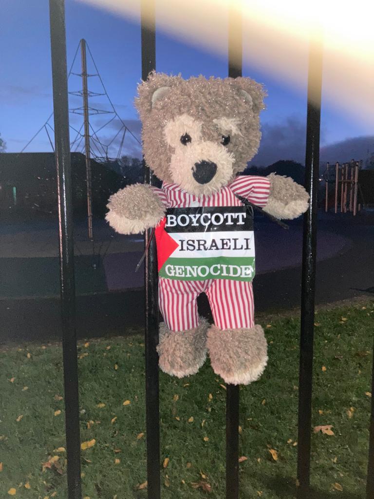 A teddy bear at the Waterworks in North Belfast