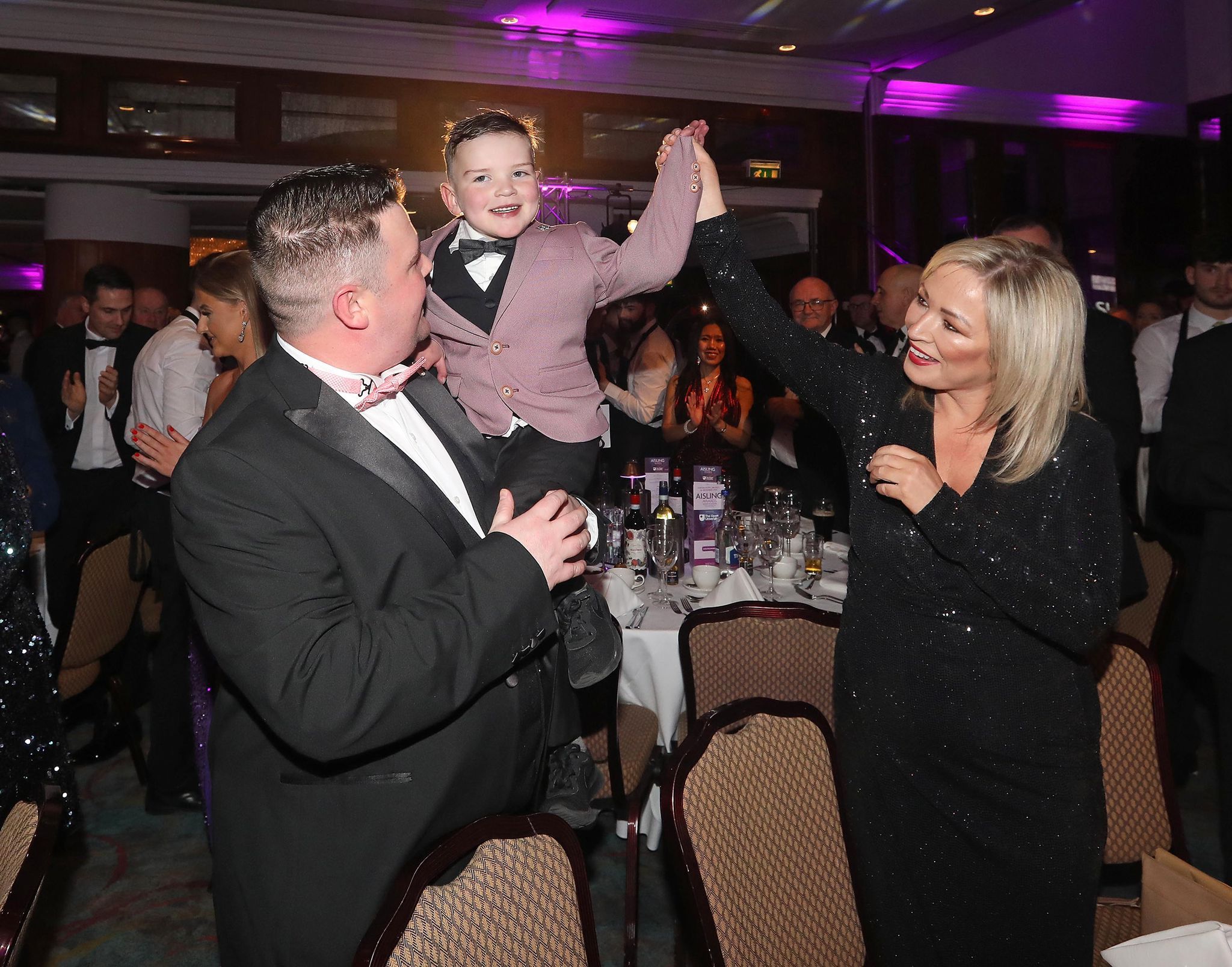 CHAMP: Daithí Beag with dad Máirtín and Michelle O'Neill