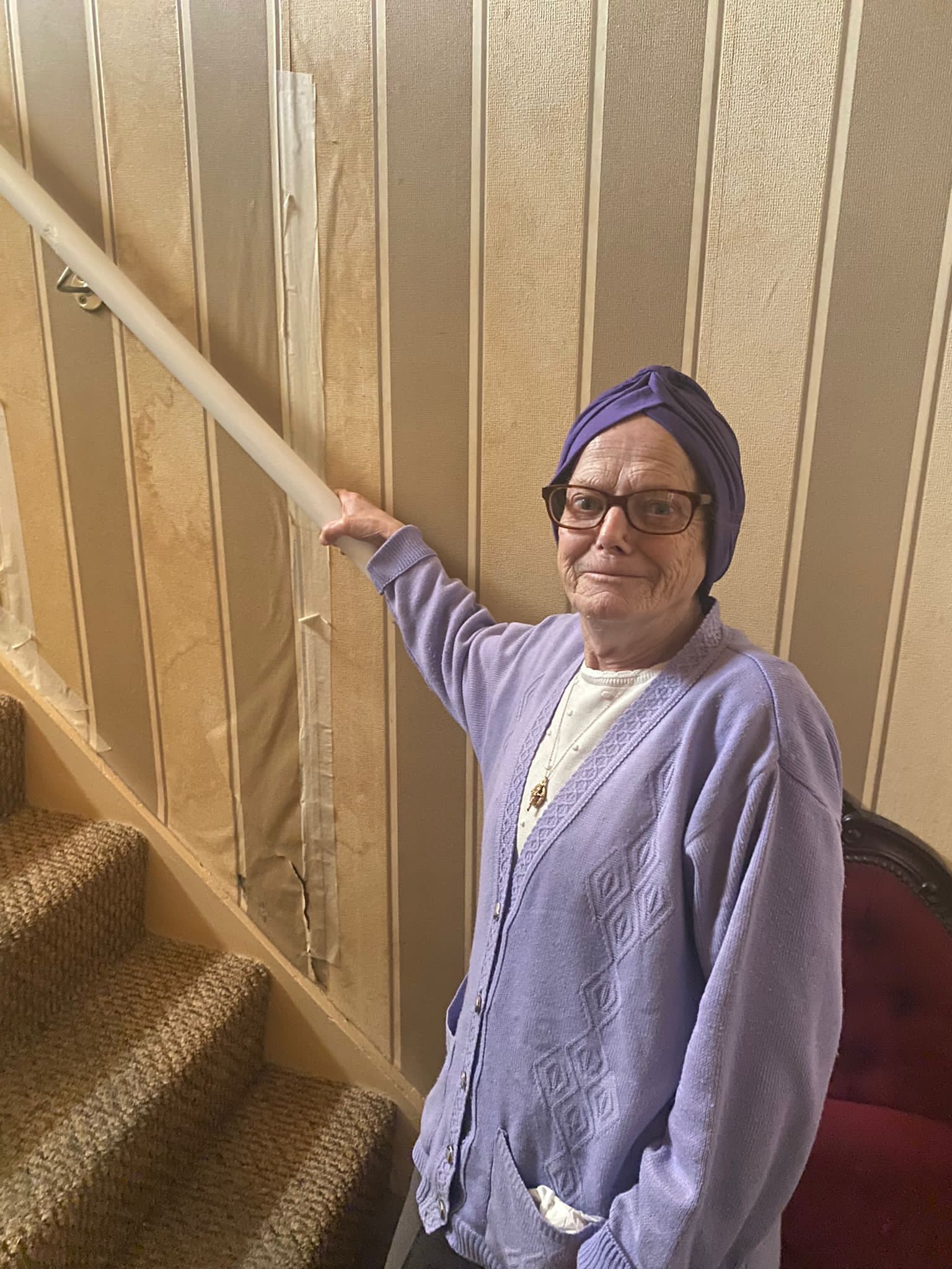 HANDRAIL: Rosetta can now use a handrail to get up her stairs VICTORY: Rosetta can now use a handrail to get up her stairs