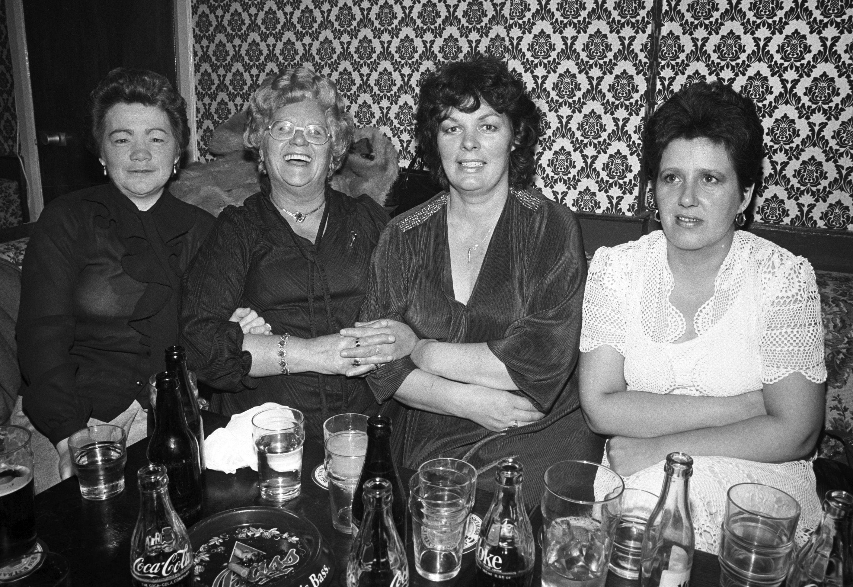 Sheila, Ellen and Maisie Hughes and Eileen Shaw at the Foresters' senior citizen fundraising Christmas Party