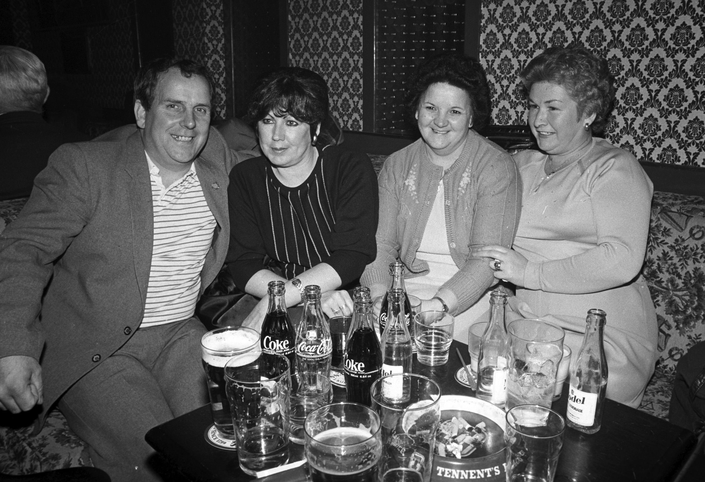 James and Winifred McClenaghan, Bernie Coogan and Maureen Hamill enjoying the  Foresters' senior citizen fundraising Christmas Party