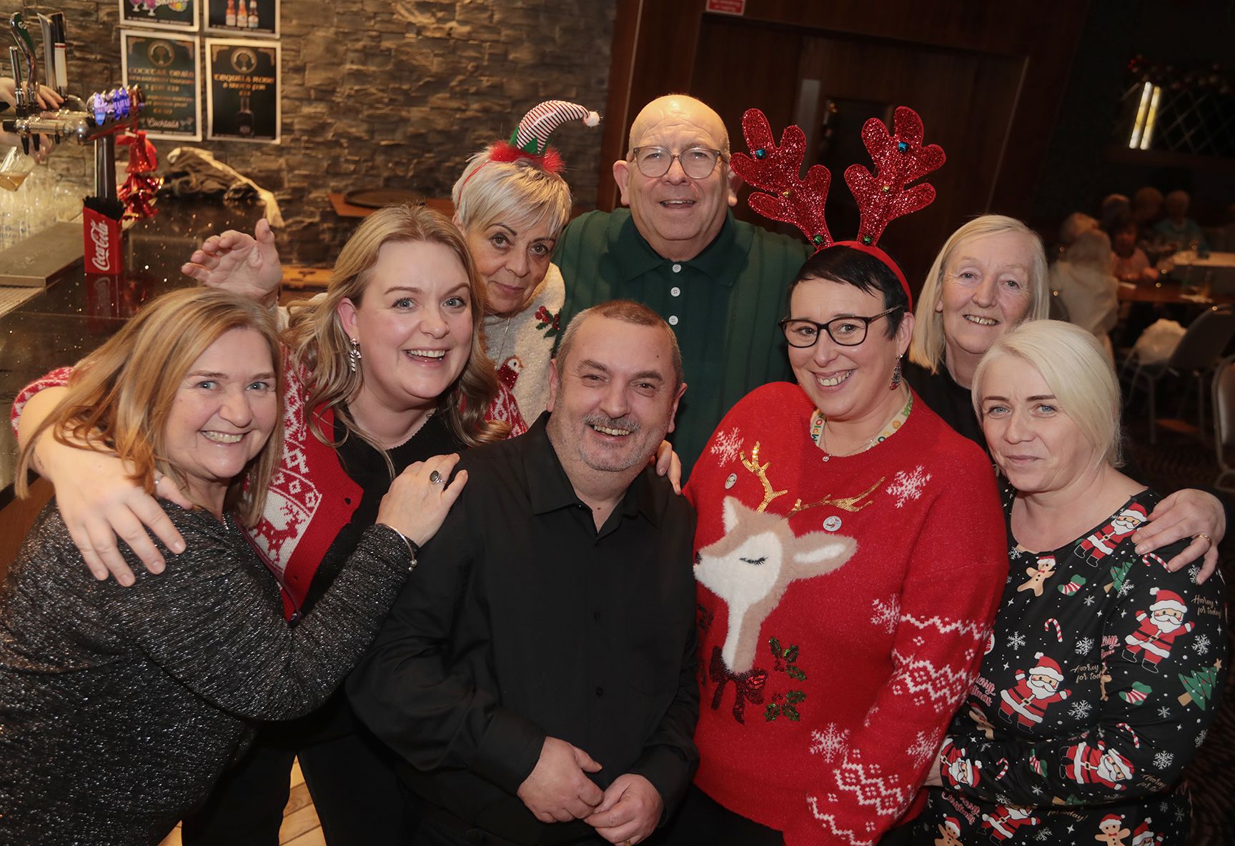 CELEBRATIONS: Gemma McKeron (second left), Richard May (back) and other staff from Good Morning Belfast and ARDCOMM at the PD