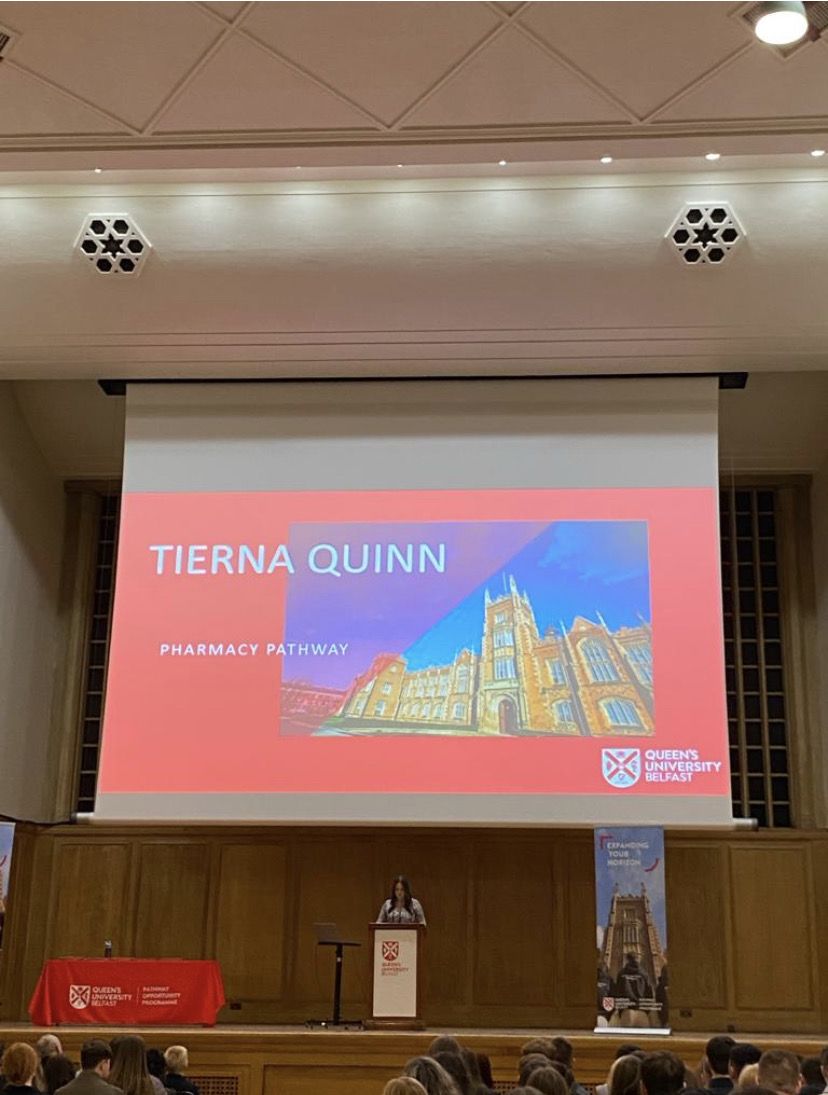 Tierna Quinn addressing the audience during the graduation ceremony last week