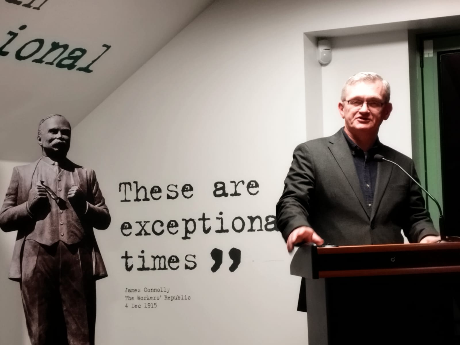 OVERVIEW: Prof. Breandán Mac Suibhne speaking at the launch of 'The Peer' in Áras Uí Chonghaile