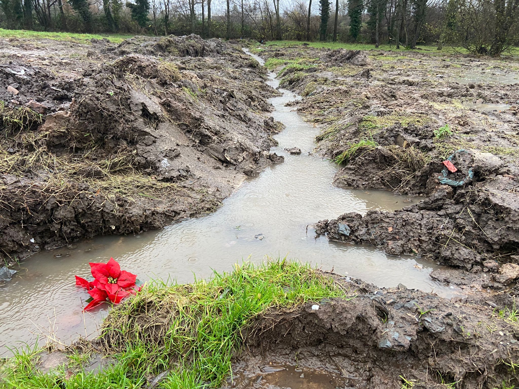 DRAINAGE: Ongoing drainage work at Milltown cemetery MAINTENANCE: Ongoing drainage work at Milltown cemetery