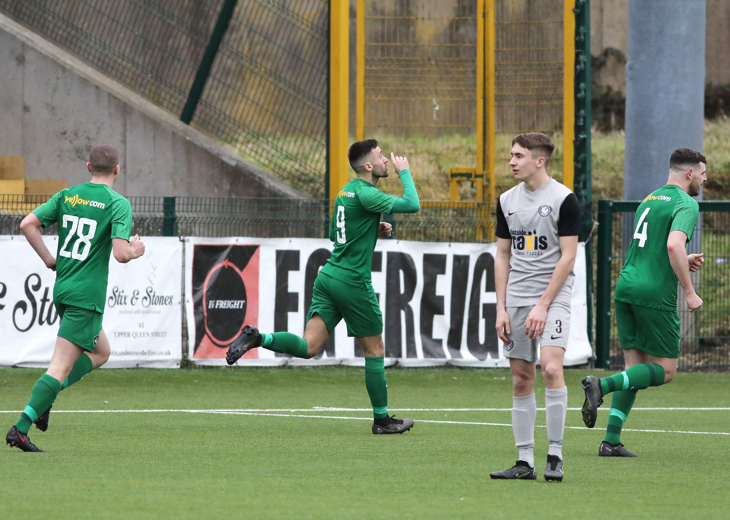 Darren Stuart finds the net for the hosts