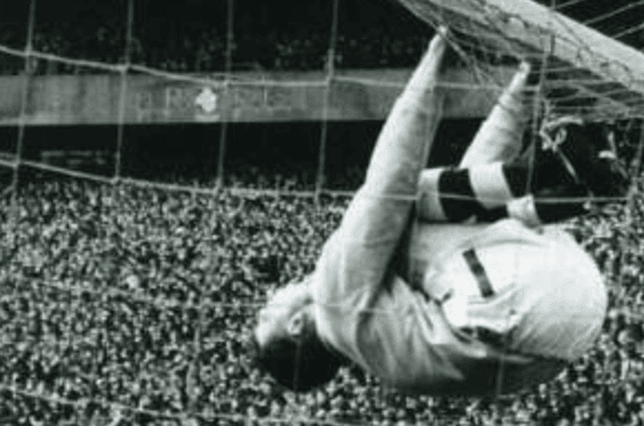 CELEBRATIONS: John Fallon after Celtic's 3-2 victory over Dunfermline in April 1965 CELEBRATIONS: John Fallon after Celtic's 3-2 victory over Dunfermline in April 1965