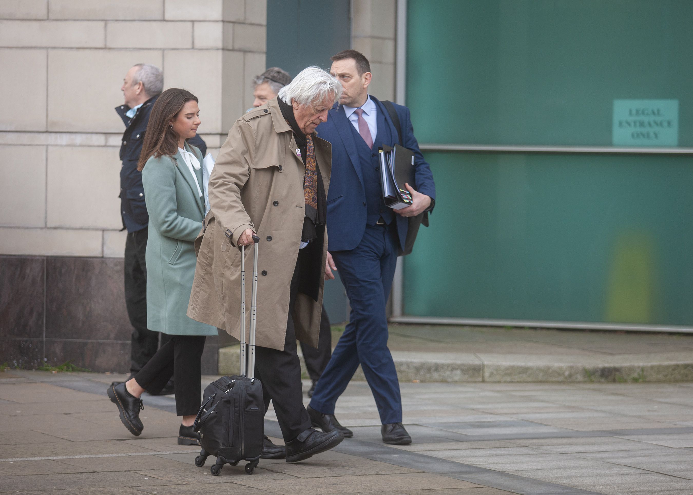Solicitor Padraig O' Muirigh and barrister Michael Mansfield