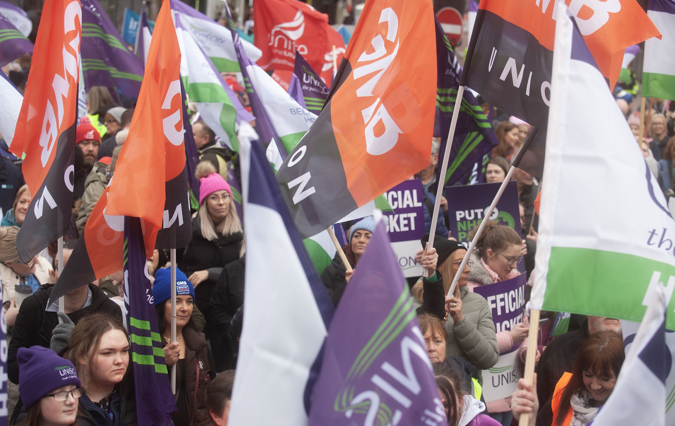 STRIKE: Thousands thronged City Hall to demand better pay and conditions