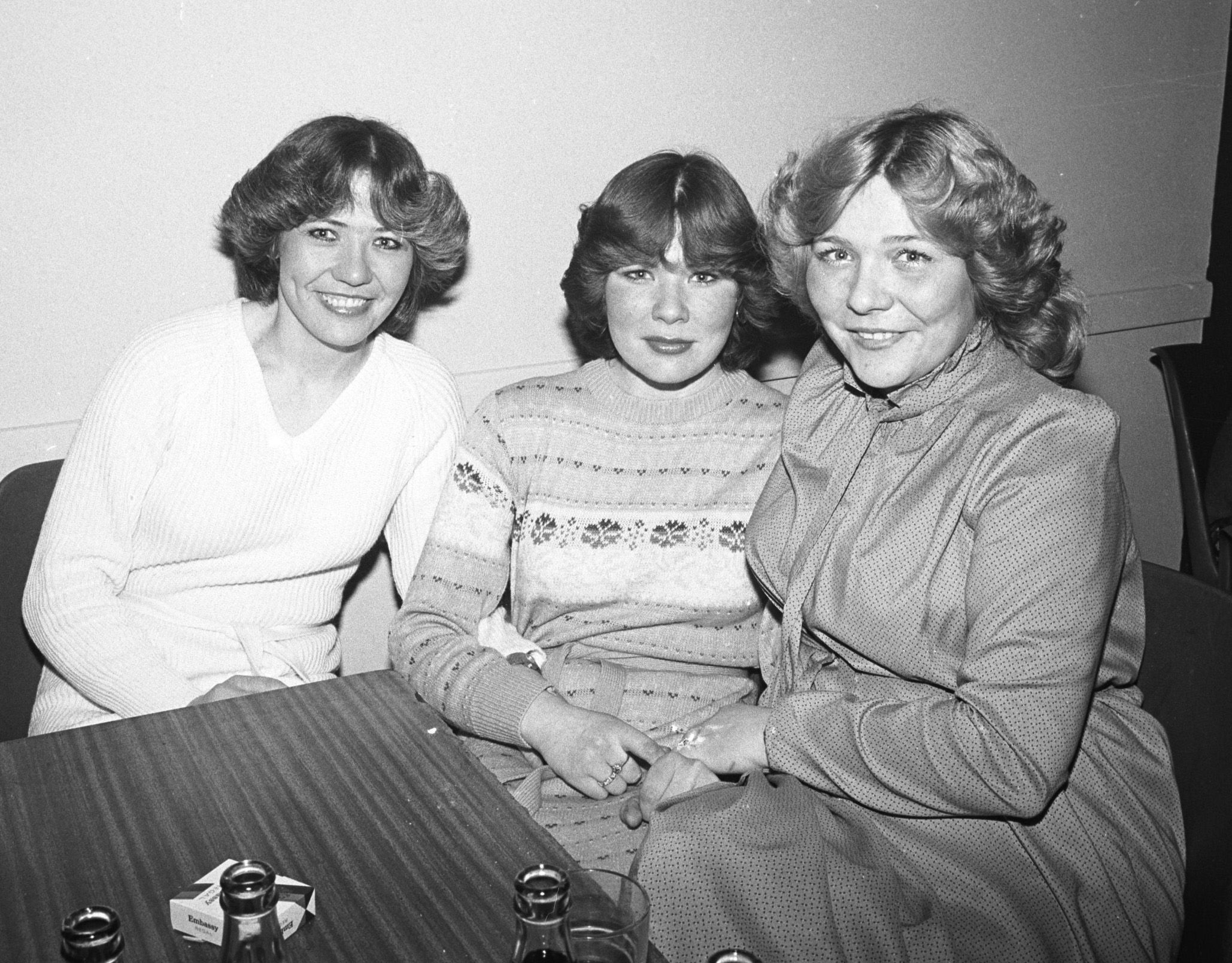 TOGETHER: Sisters Margaret, Eilish and Patricia at an event in Iveagh Community Centre