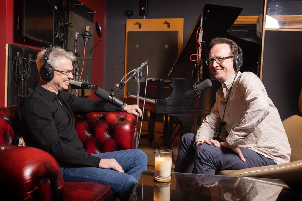 Podcasters Joe Brolly and Dion Fanning in action