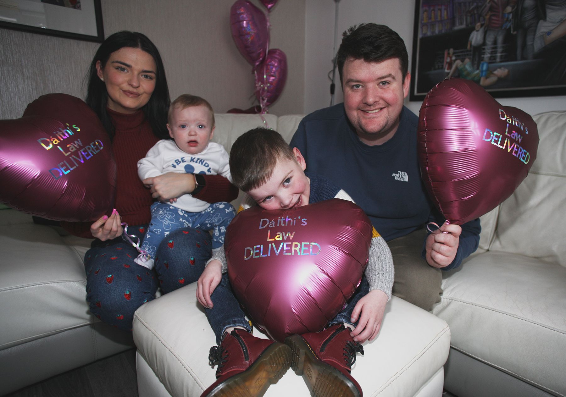 The MacGabhann family after Dáithí's Law was delivered