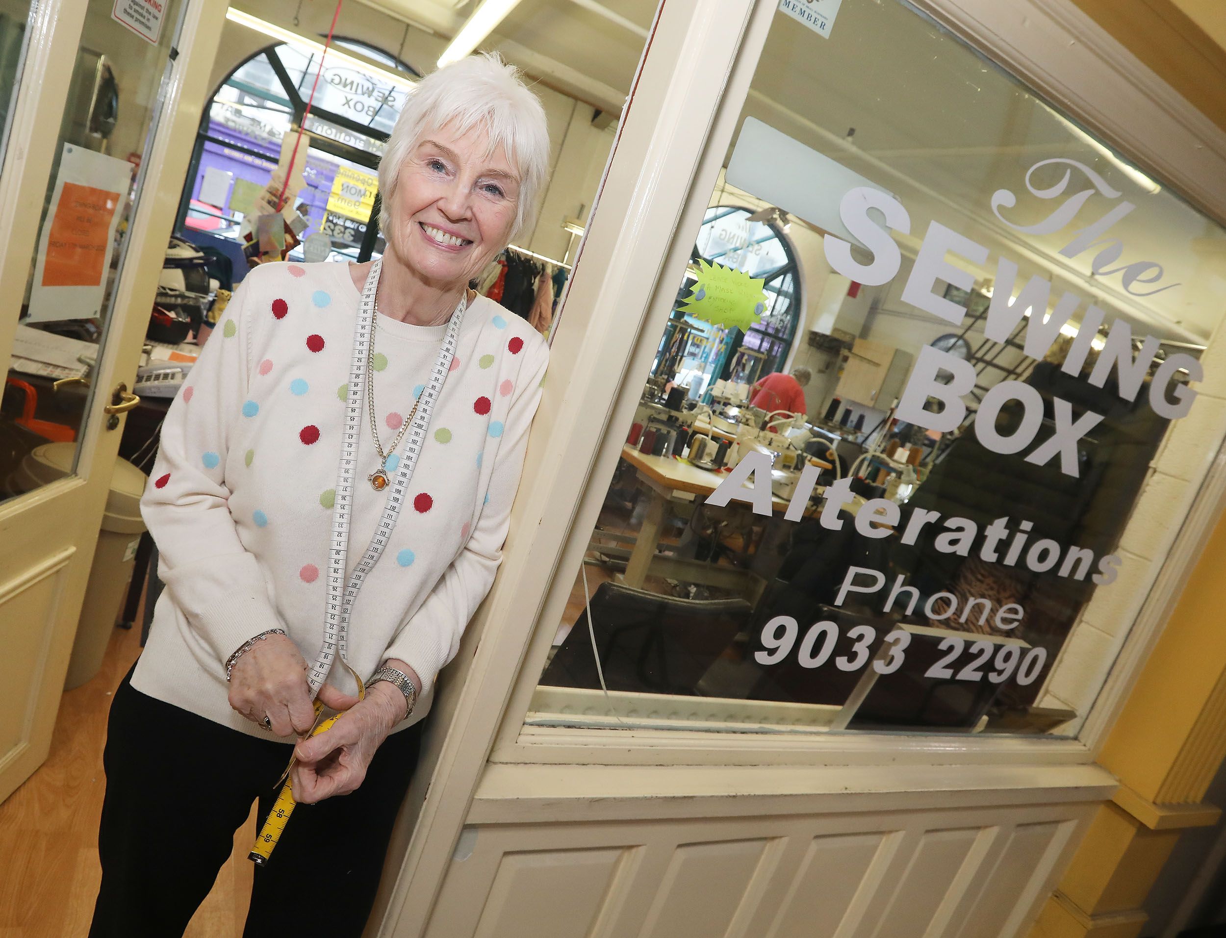 SEW IT: Theresa Cullen has run Sewing Box Alterations for 42 years