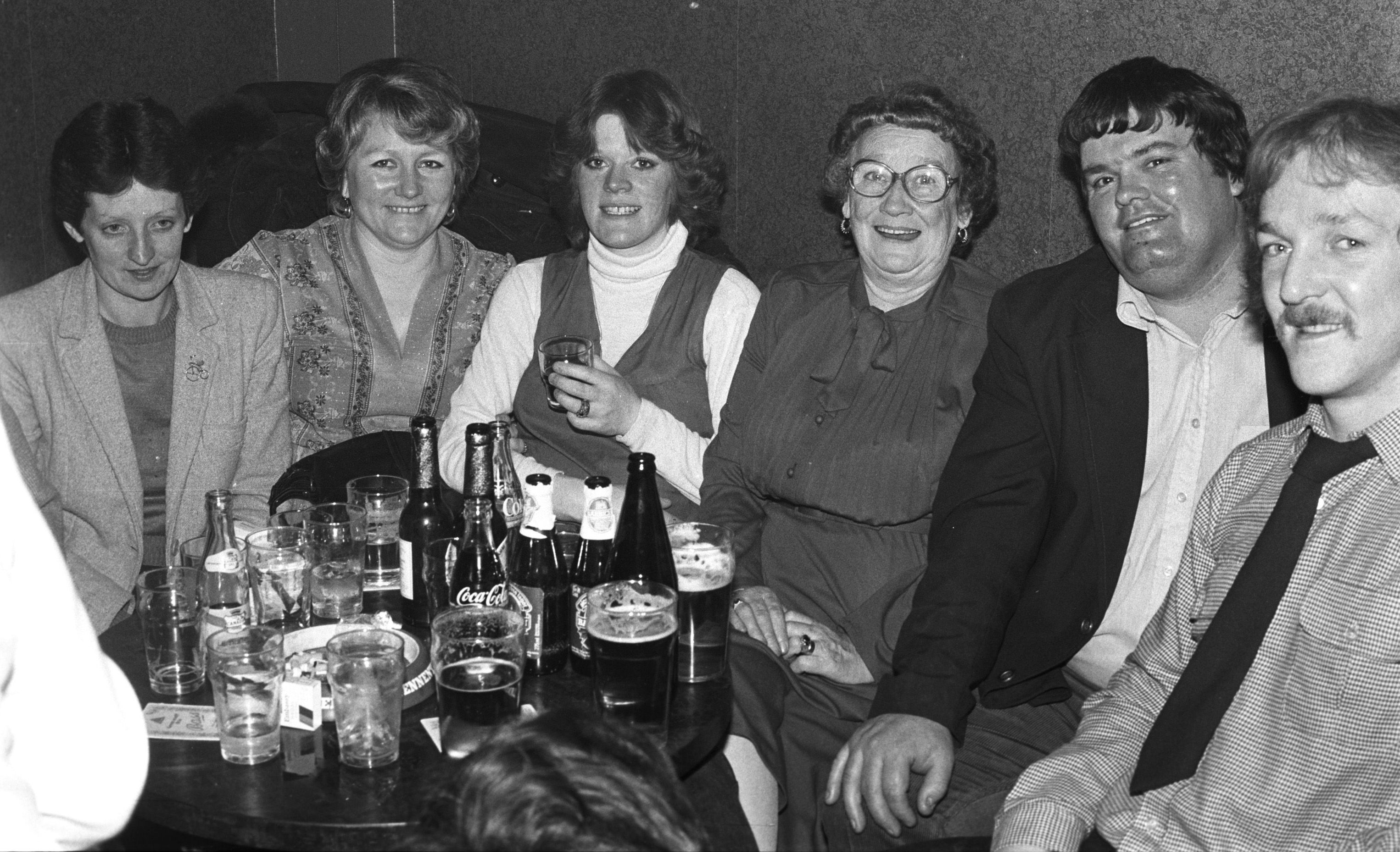 Patricia McCartney, Annie and Gerry Doran, Maria and Liam Murphy and Lily Daly at West Belfast Social Club Darts Section function in the clubrooms