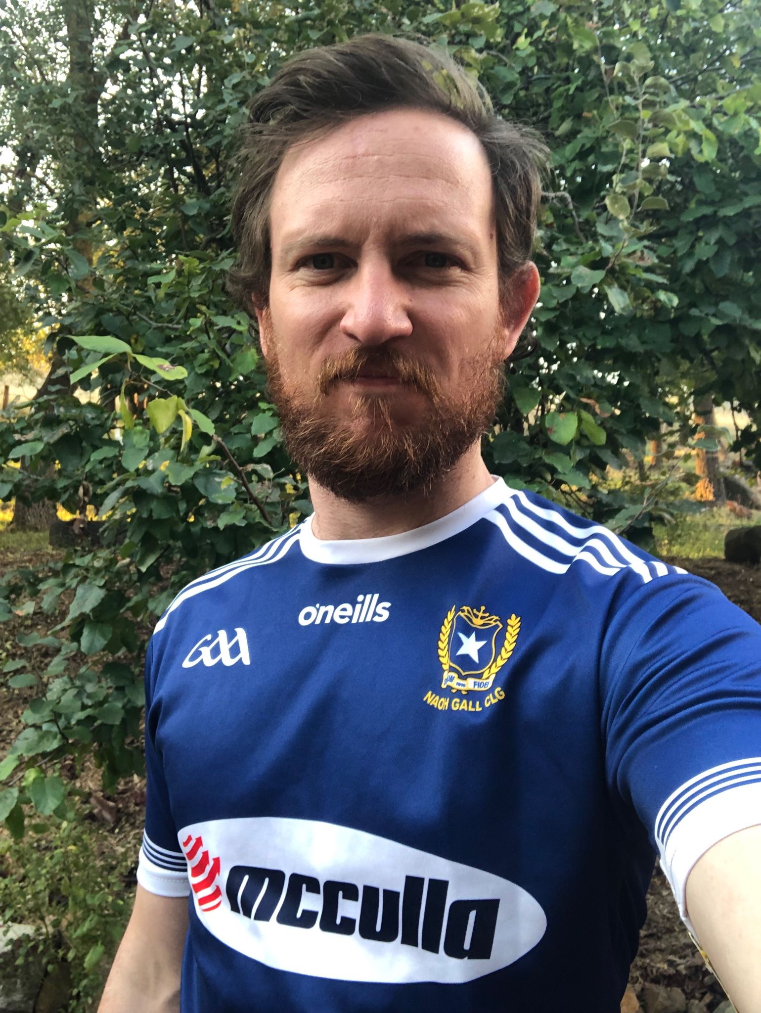 Jake Botwell modelling his St Galls Jersey