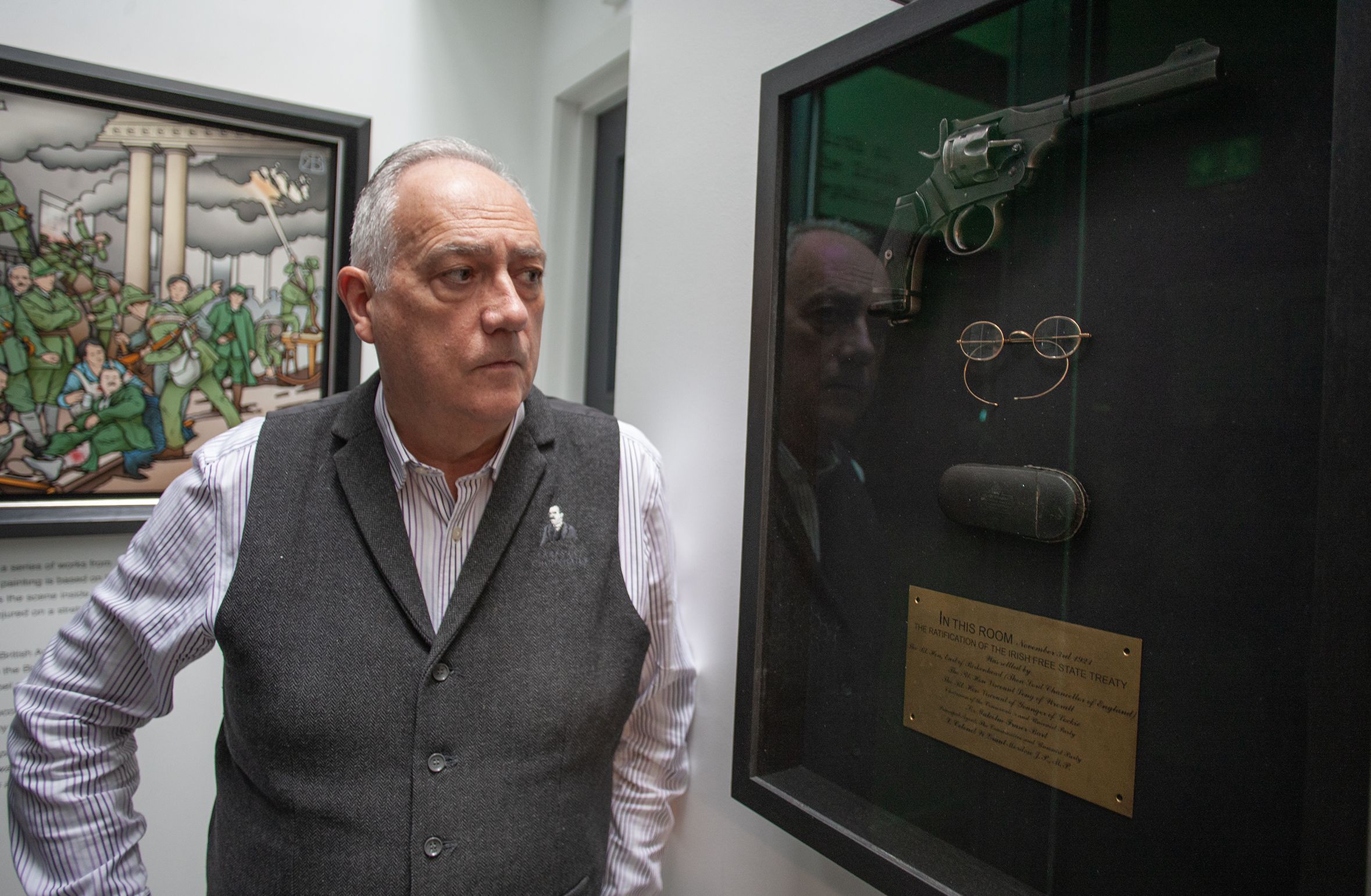 Constance Markievicz, Liam Lynch and Grace GiffordPlunkett items on view