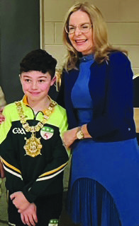Joe Cahill IV with Lord Mayor Tina Black at the launch