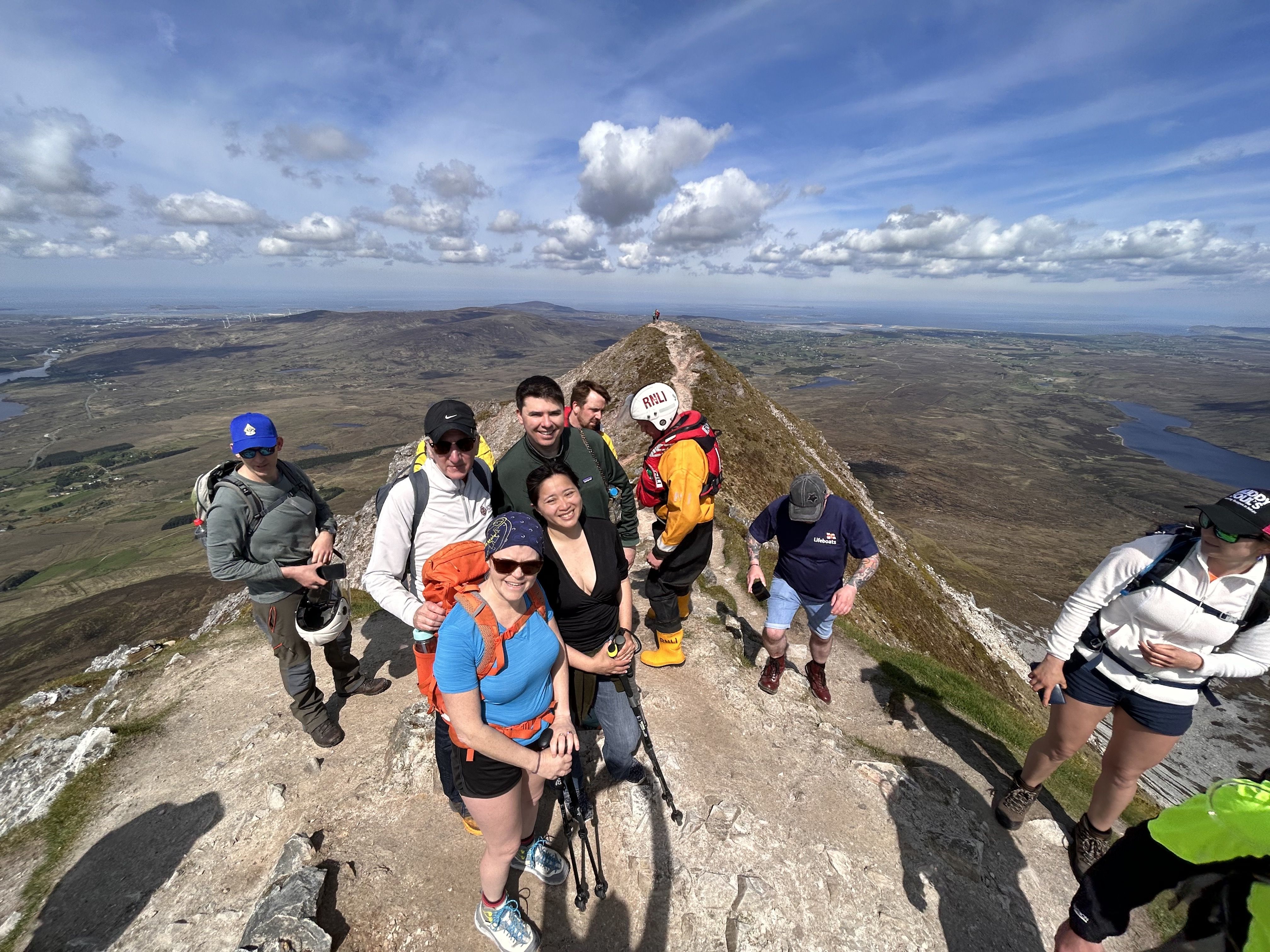 TOP CLASS: Visting innovators scaled Errigal at the close of the conference on Saturday