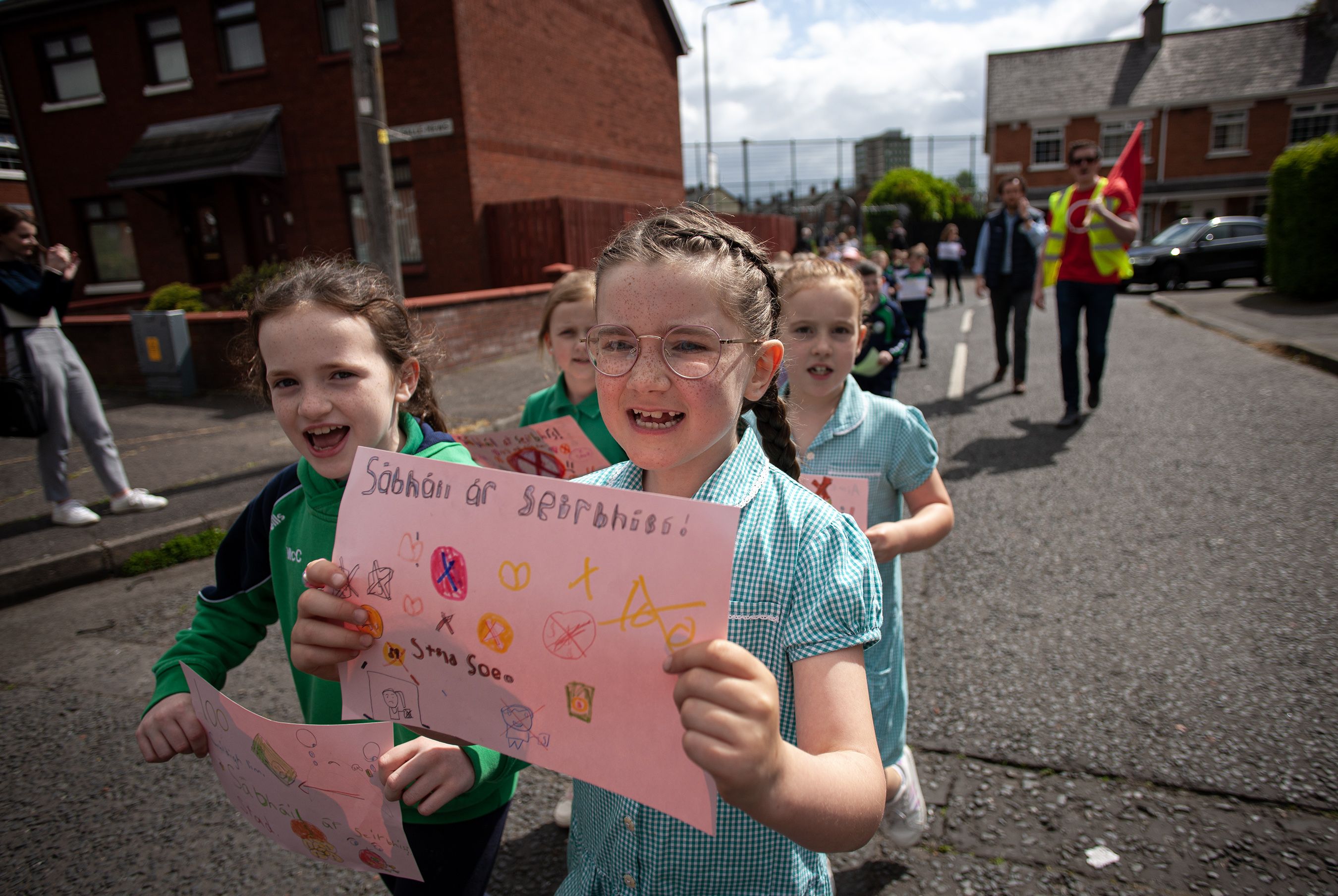 Children of all ages marching for their rights