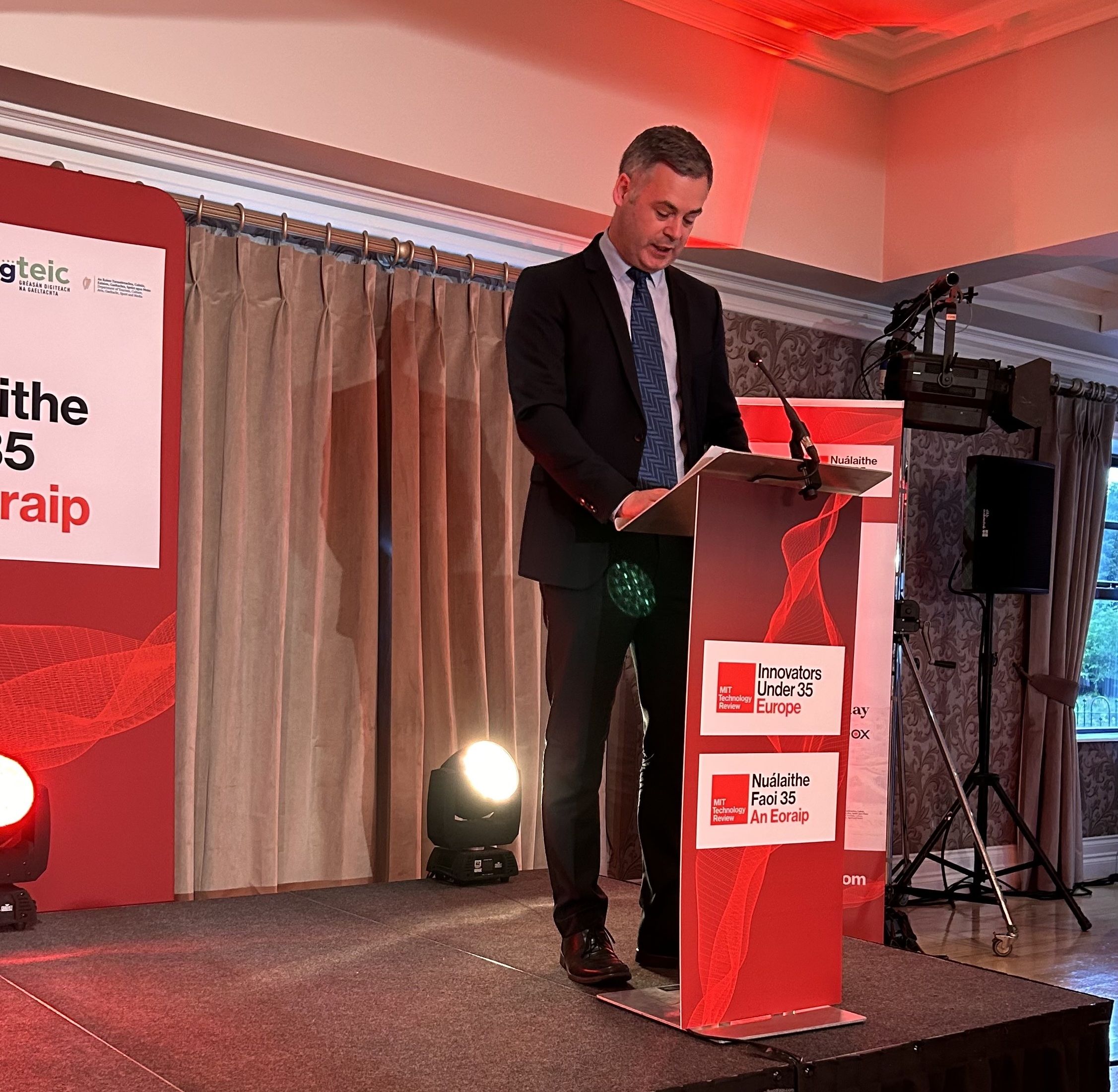 PRIDE: Donegal TD Pearse Doherty addressing the innovators' gala
