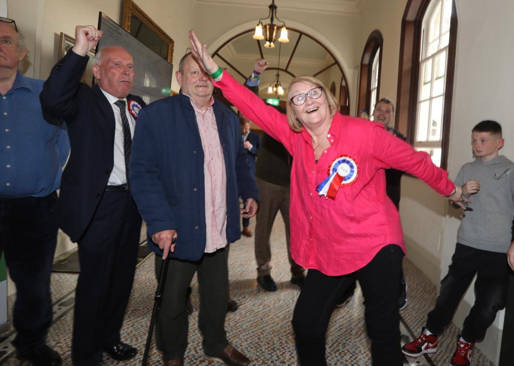VICTORY DANCE: UUP Alderman Sonia Copeland
