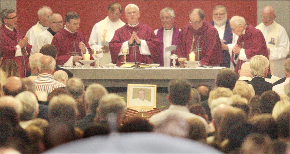 Bishop Noel Treanor led the prayers at Fr Matt's funeral ten years
