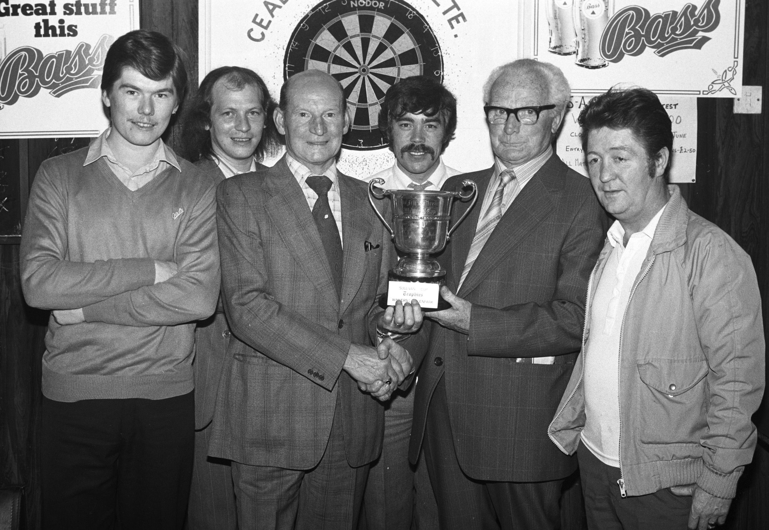 Sponsors Patrick Sullivan and Eddie Corbett present to John McAreavey with John Burns, Eddie Skillen and Desi Lamihiu