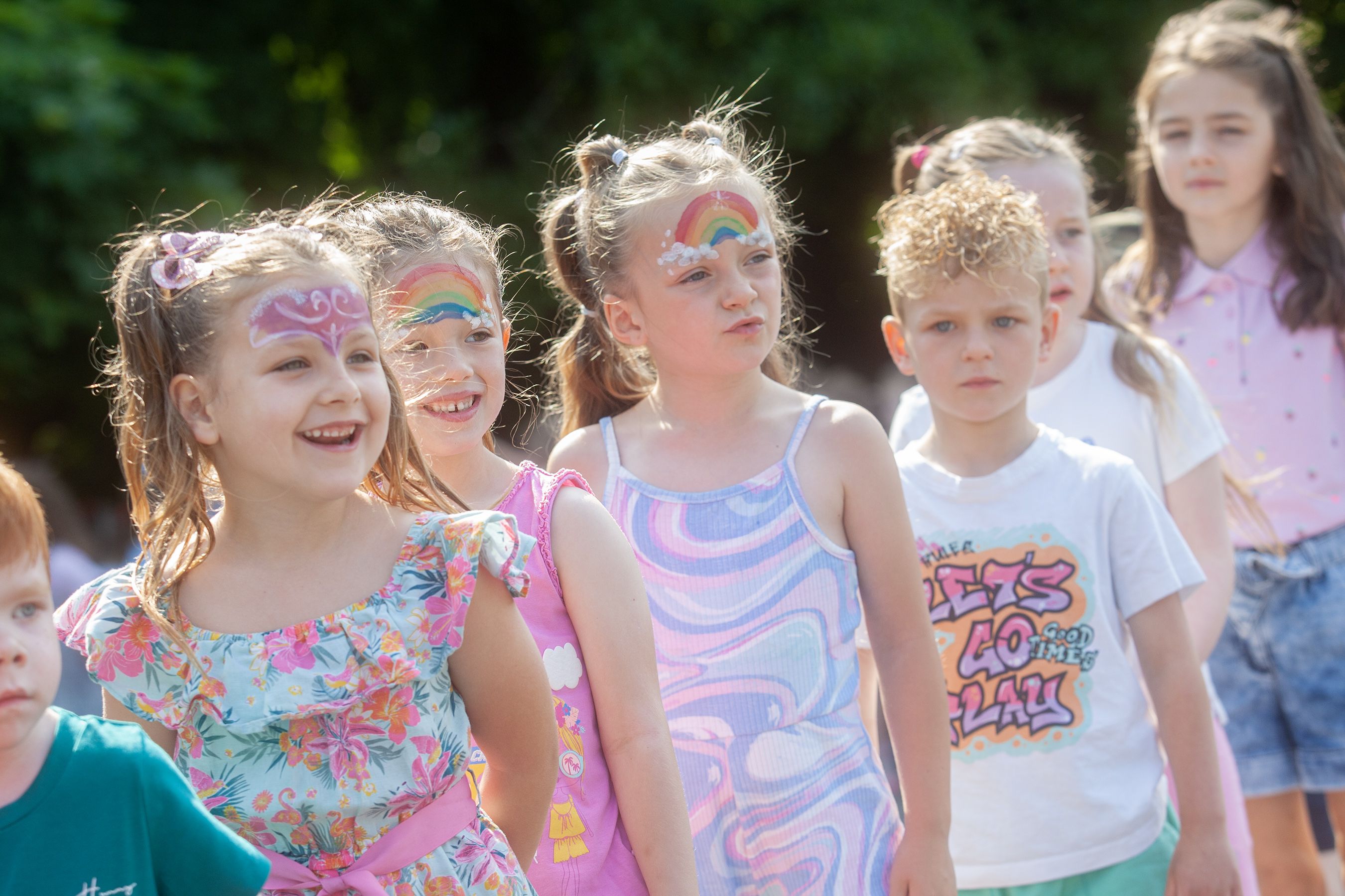 FUN DAY: The Good Shepherd PS pupils celebrate their fun day
