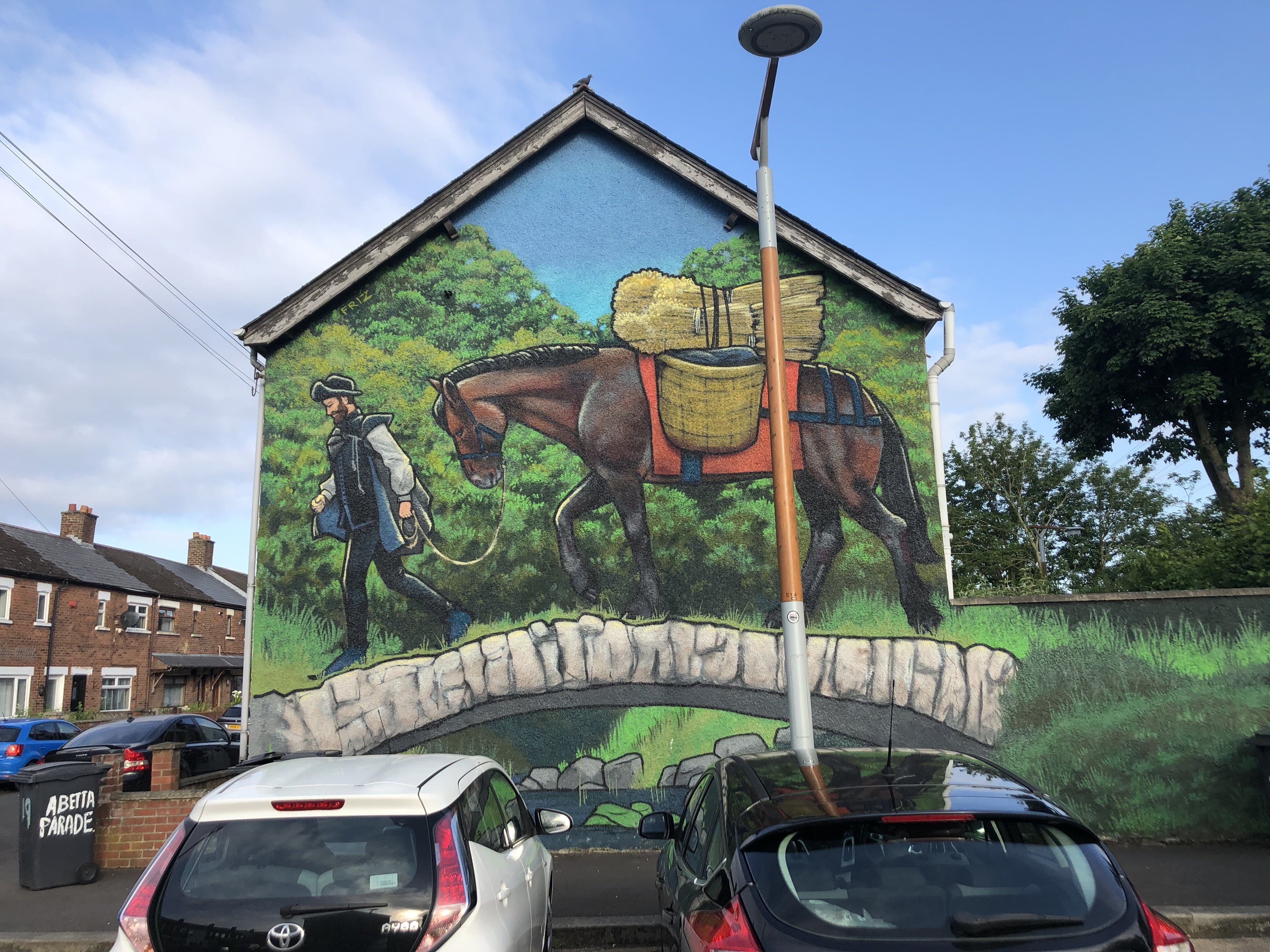 CON O'NEILL: The mural of Con O'Neill on his bridge was commissioned by Turas CROSSING: The mural of Con O'Neill on his bridge was commissioned by Turas
