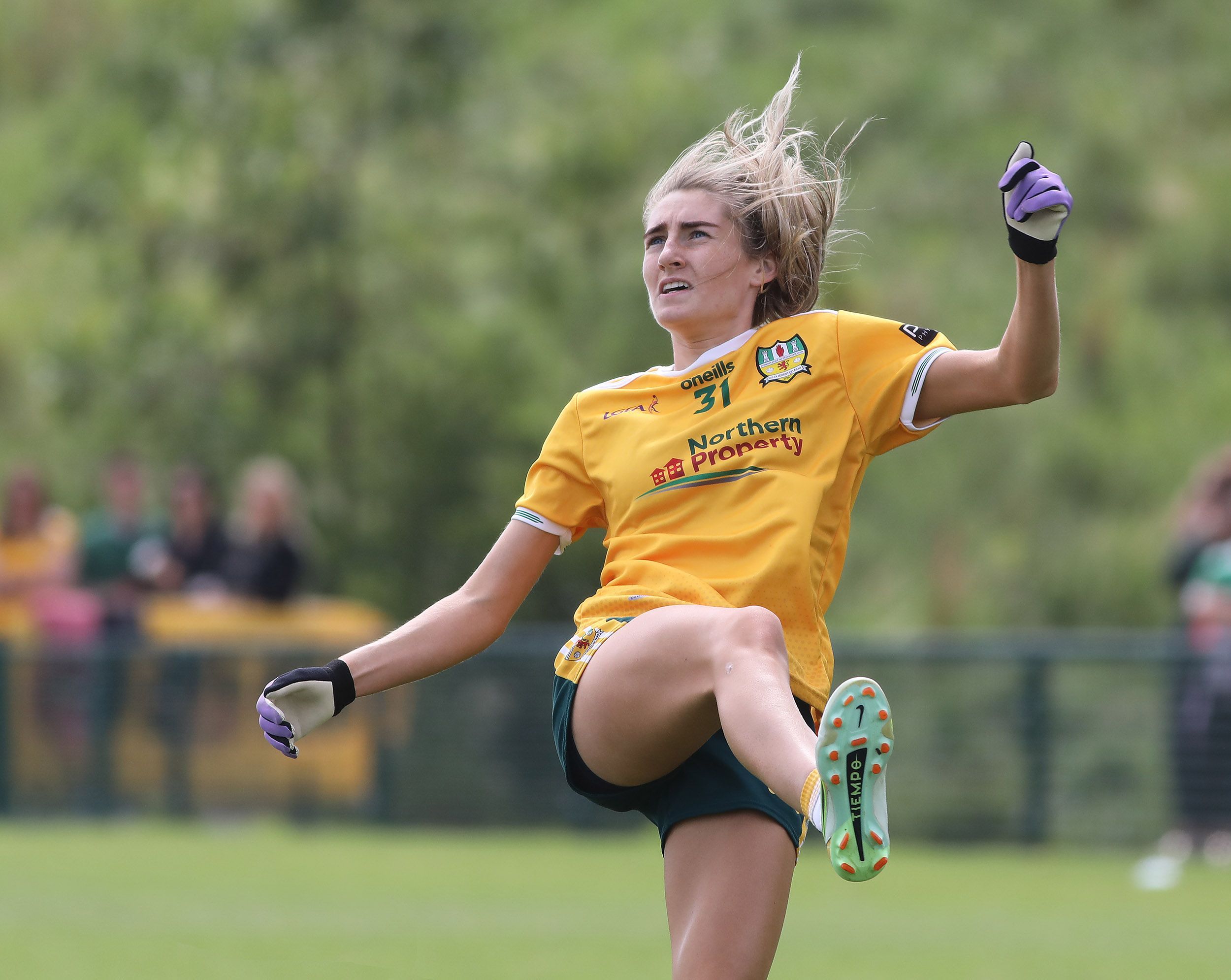 Órlaith Prenter notched 2-3 for Antrim against Monaghan