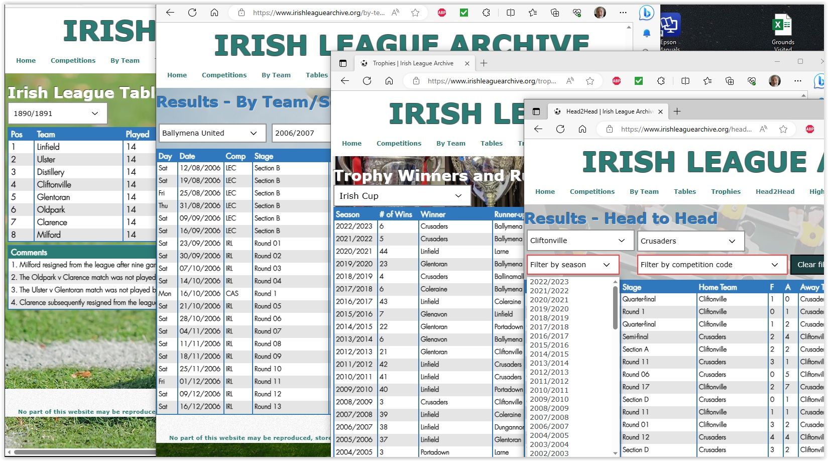 Soccer Comprehensive archive available for fans of Irish League clubs