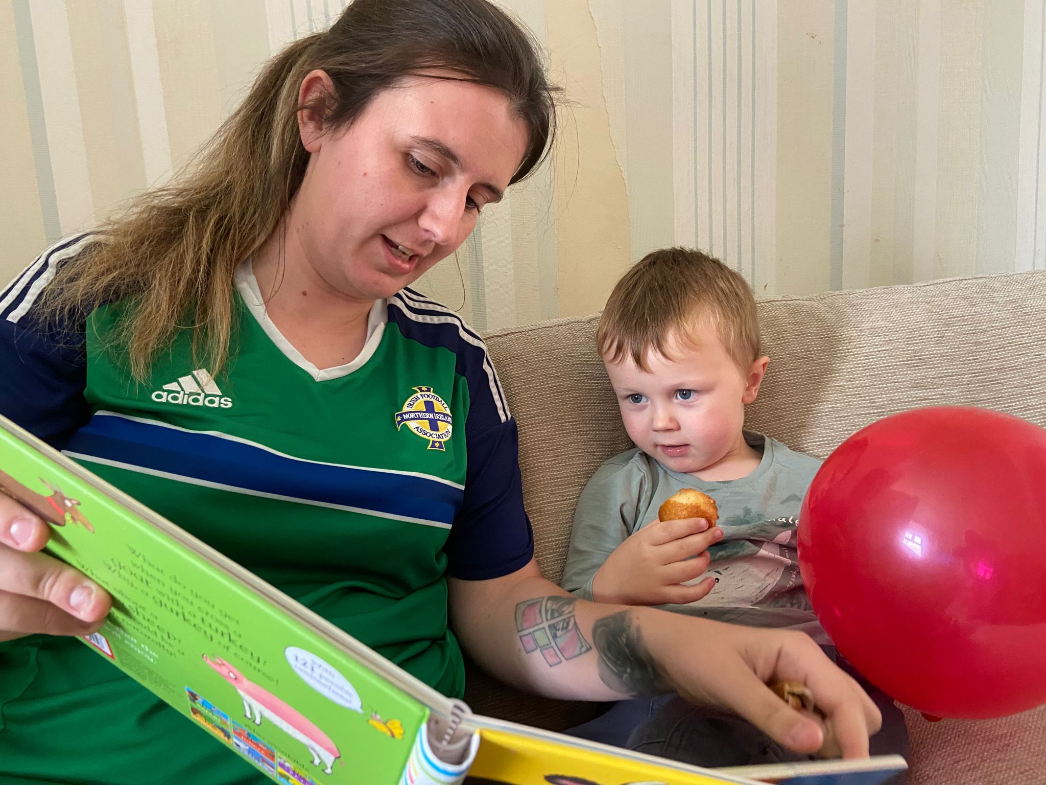 MUM AND SON: Rebecca and Nicholas are still waiting to hear back from the EA