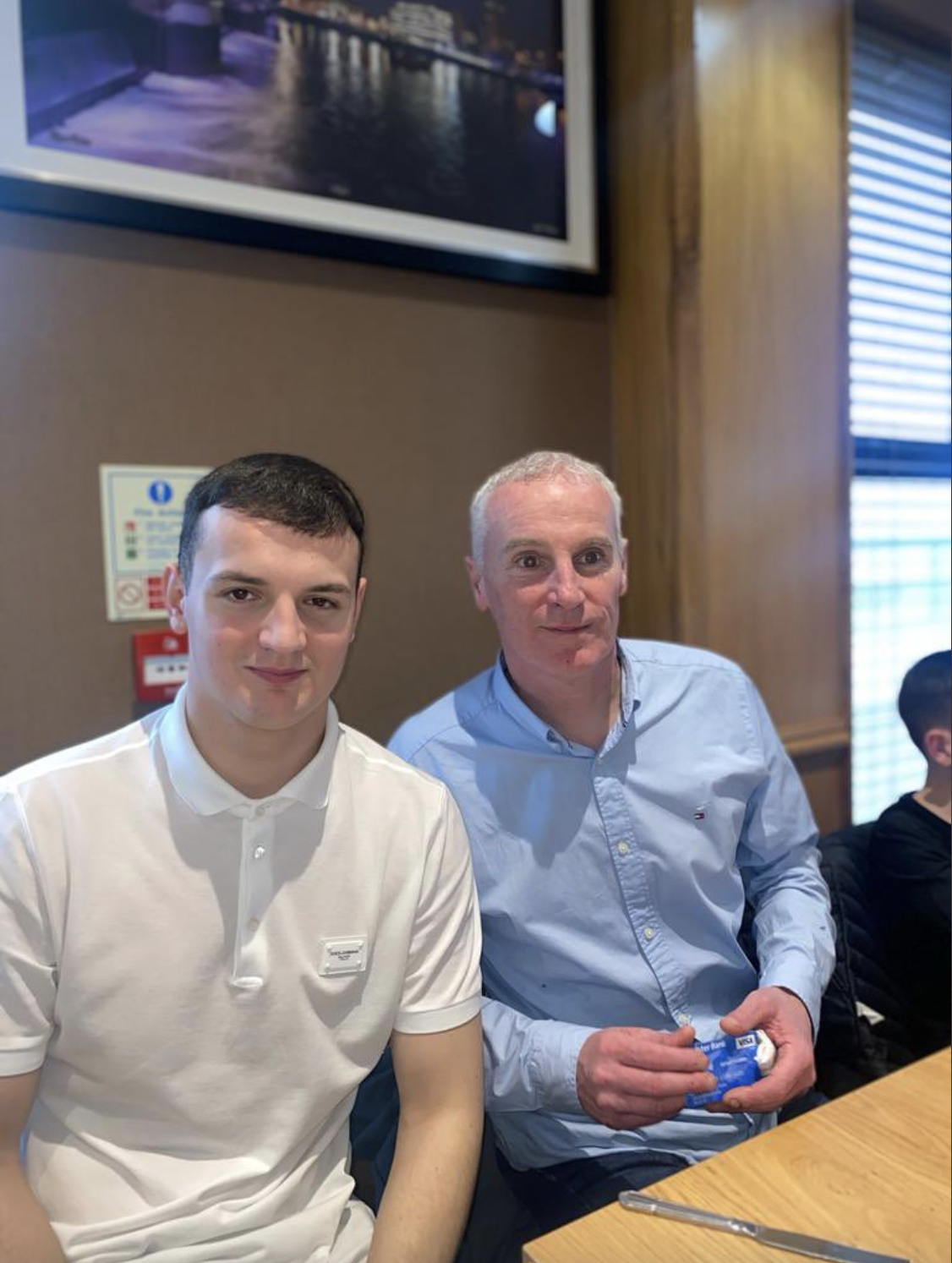 Kieran and his son Harry